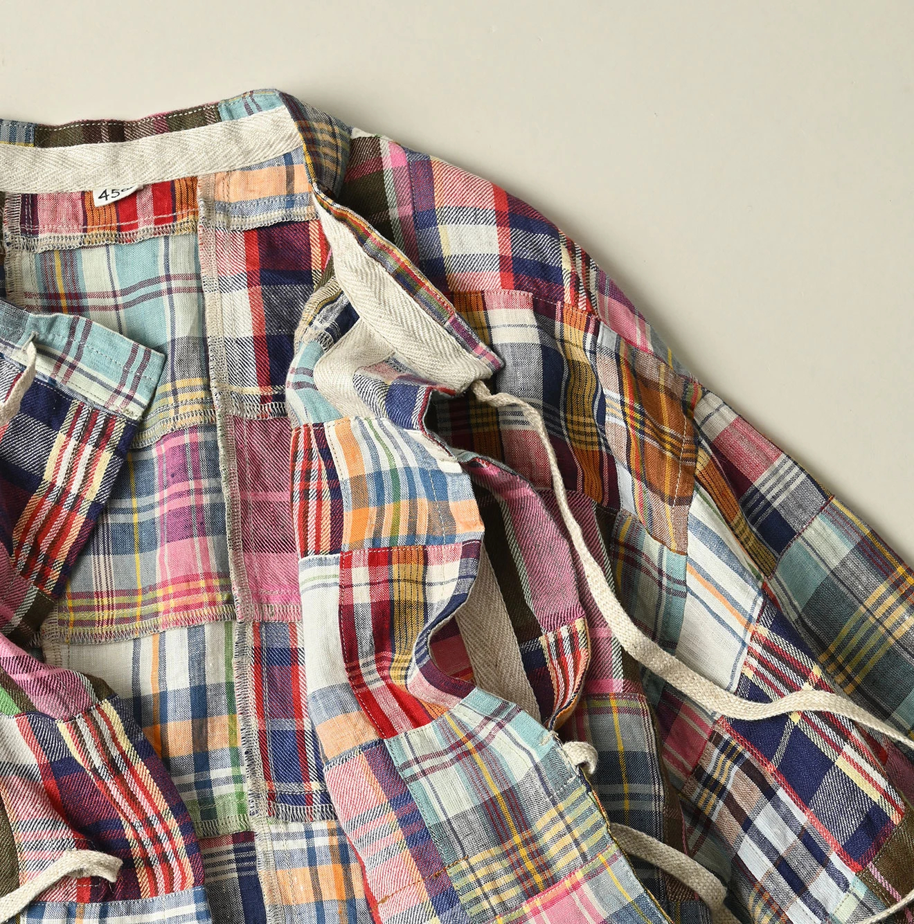 45R(フォーティファイブアール) |インドリネンのパッチワークミリタリーミニスモック