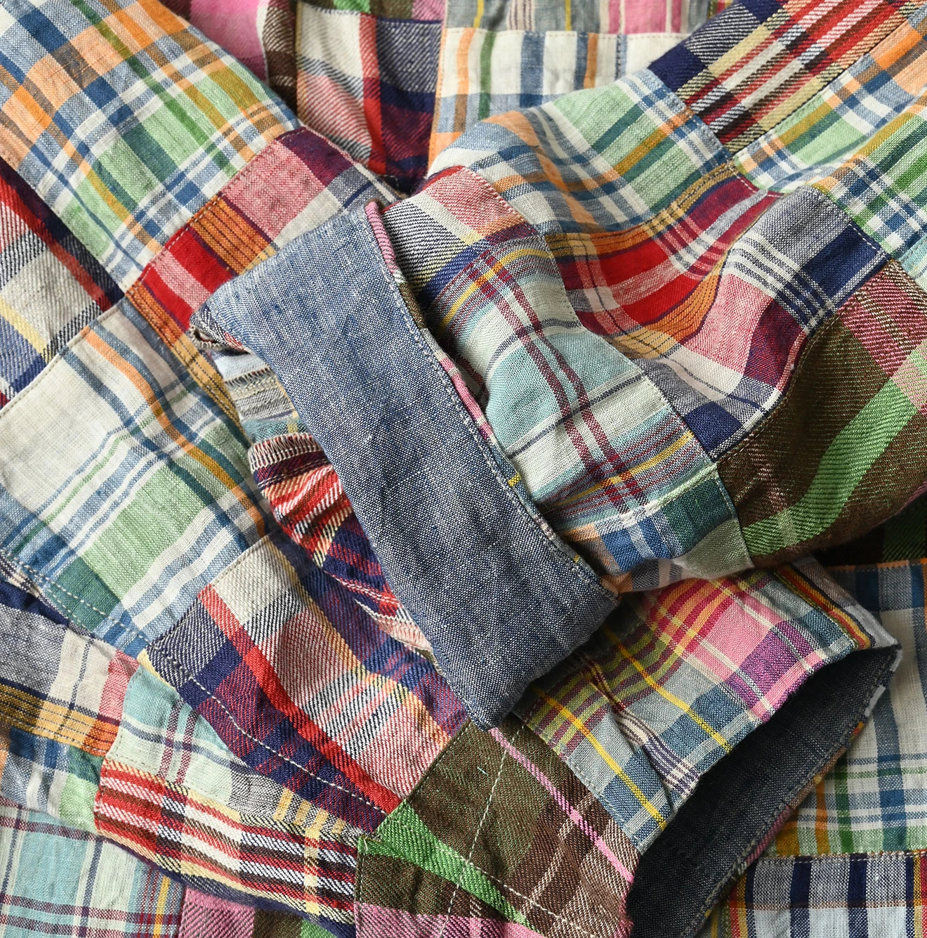 45R(フォーティファイブアール) |インドリネンのパッチワークミリタリーミニスモック