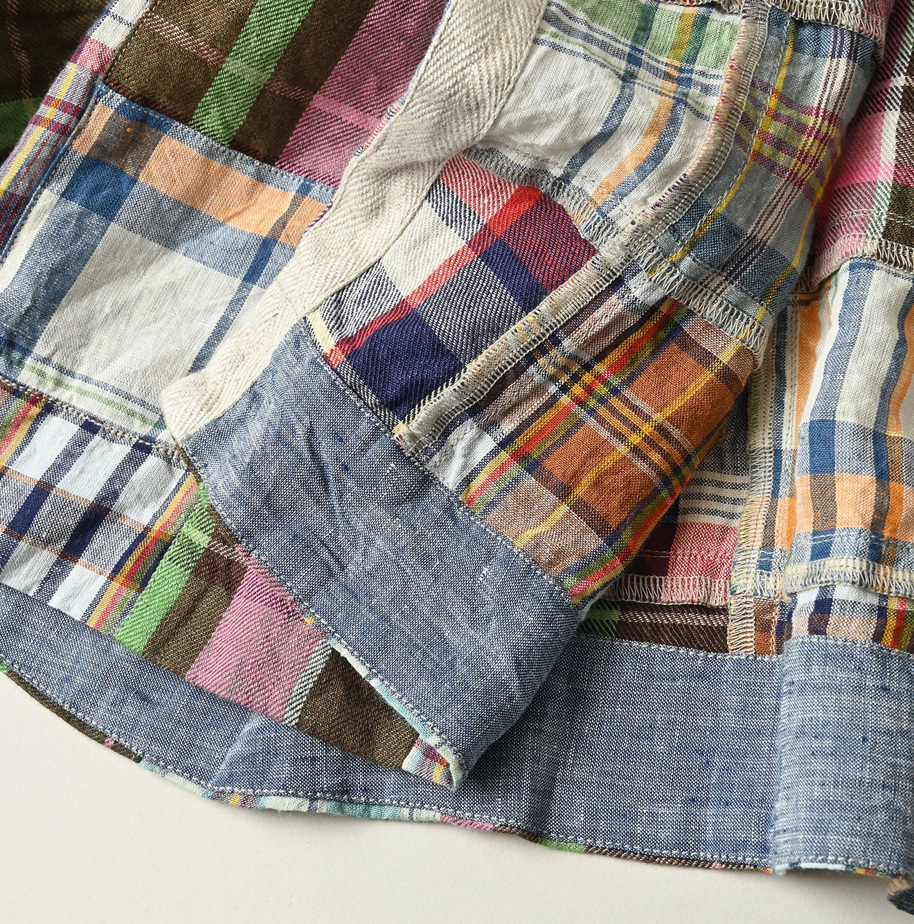 45R(フォーティファイブアール) |インドリネンのパッチワークミリタリーミニスモック