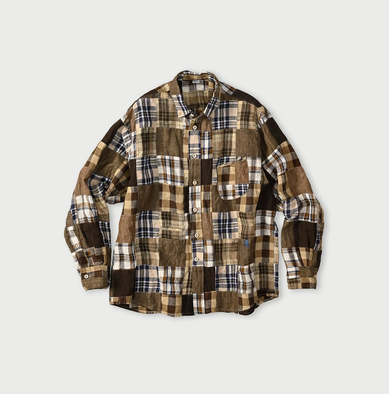 45R(フォーティファイブアール) |インドリネンの908パッチワークオーシャンシャツ