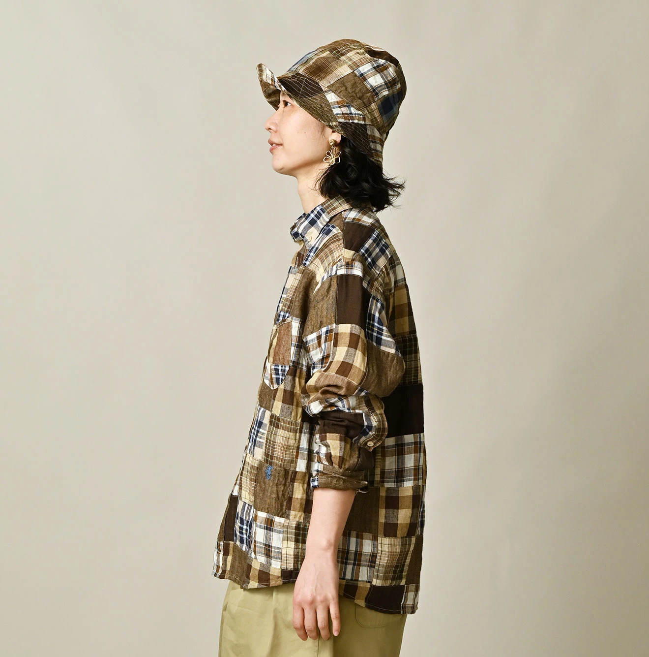 45R(フォーティファイブアール) |インドリネンの908パッチワークオーシャンシャツ