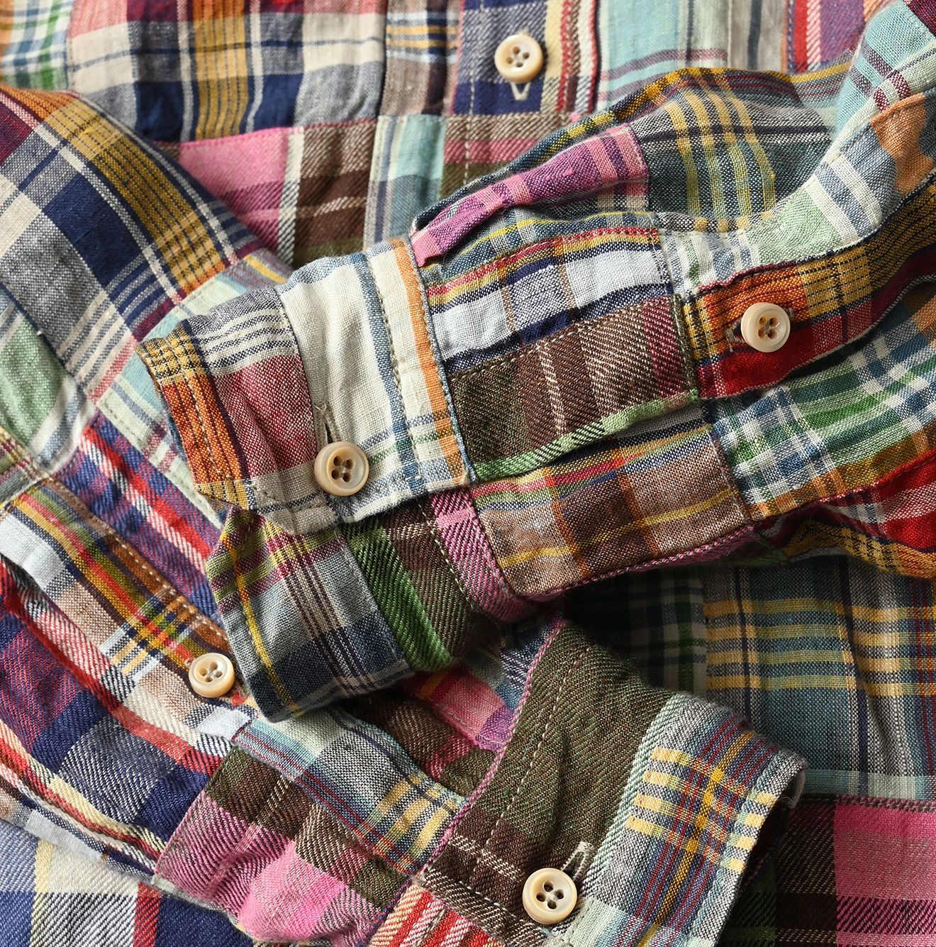 45R(フォーティファイブアール) |インドリネンの908パッチワークオーシャンシャツ