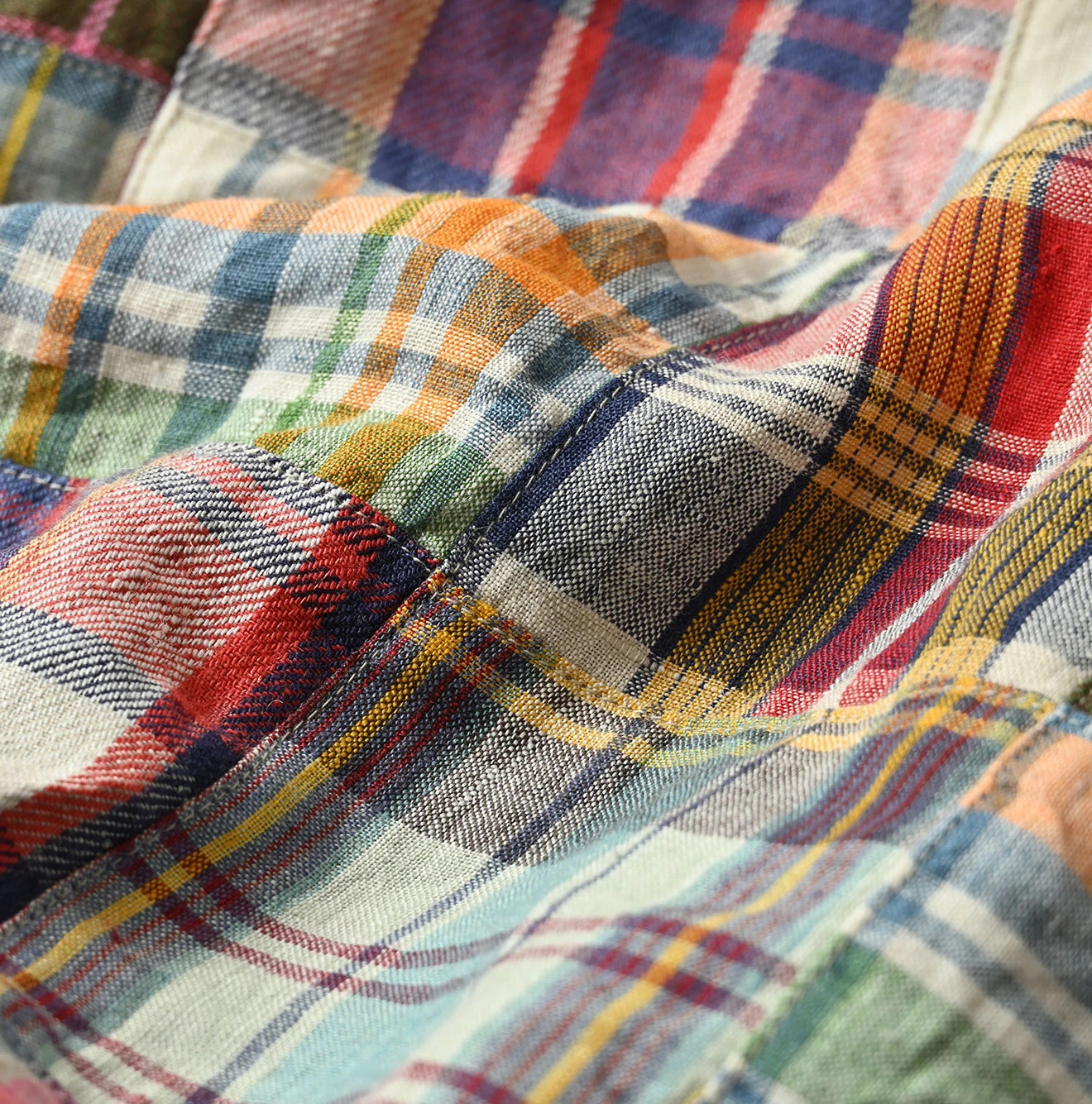 45R(フォーティファイブアール) |インドリネンの908パッチワークオーシャンシャツ