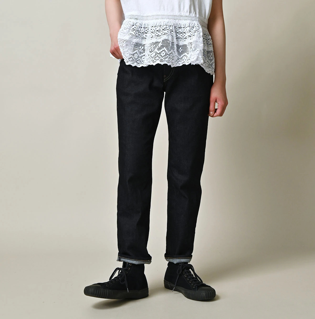 45R(フォーティファイブアール) |麦比古ストレッチデニムのサブリナ5（濃）