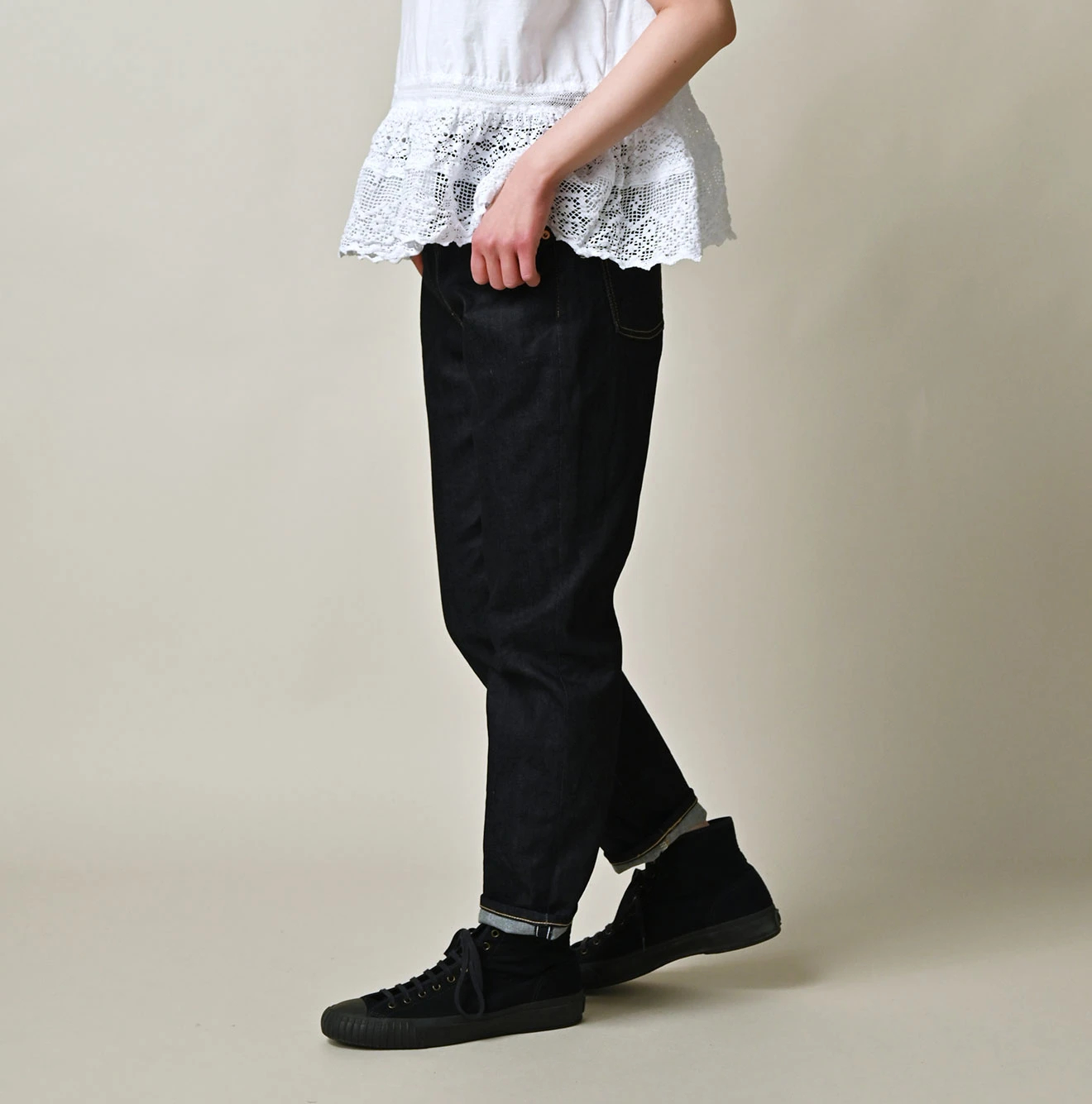 45R(フォーティファイブアール) |麦比古ストレッチデニムのサブリナ5（濃）