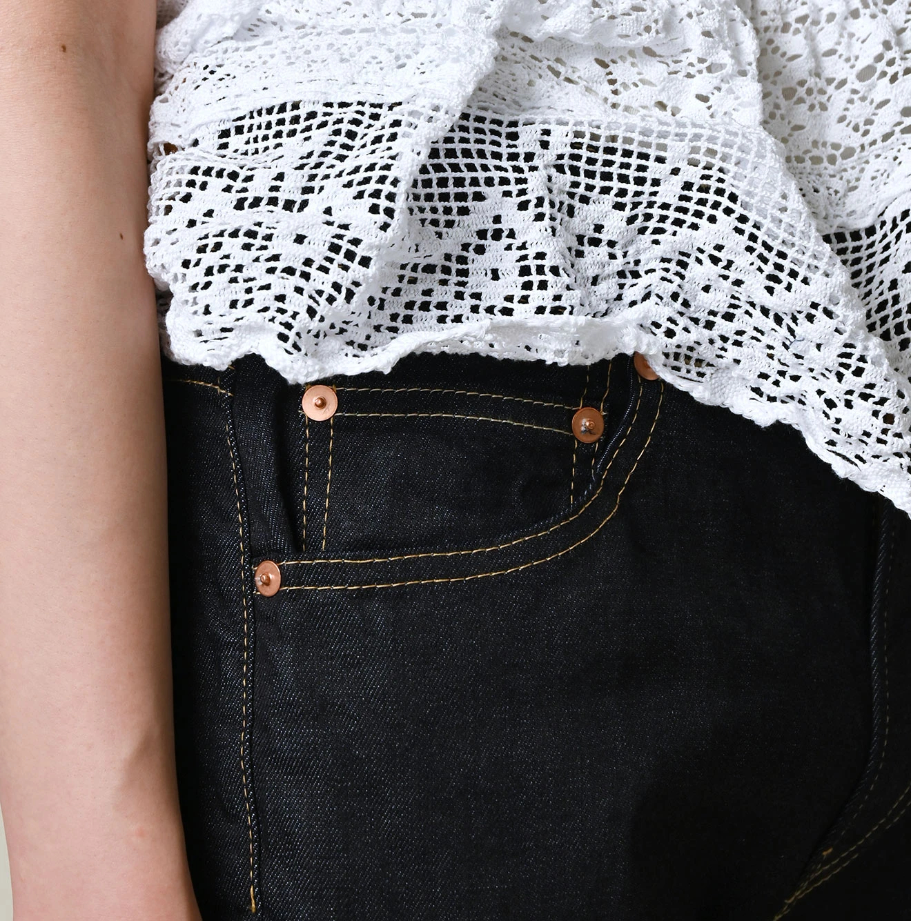 45R(フォーティファイブアール) |麦比古ストレッチデニムのサブリナ5（濃）