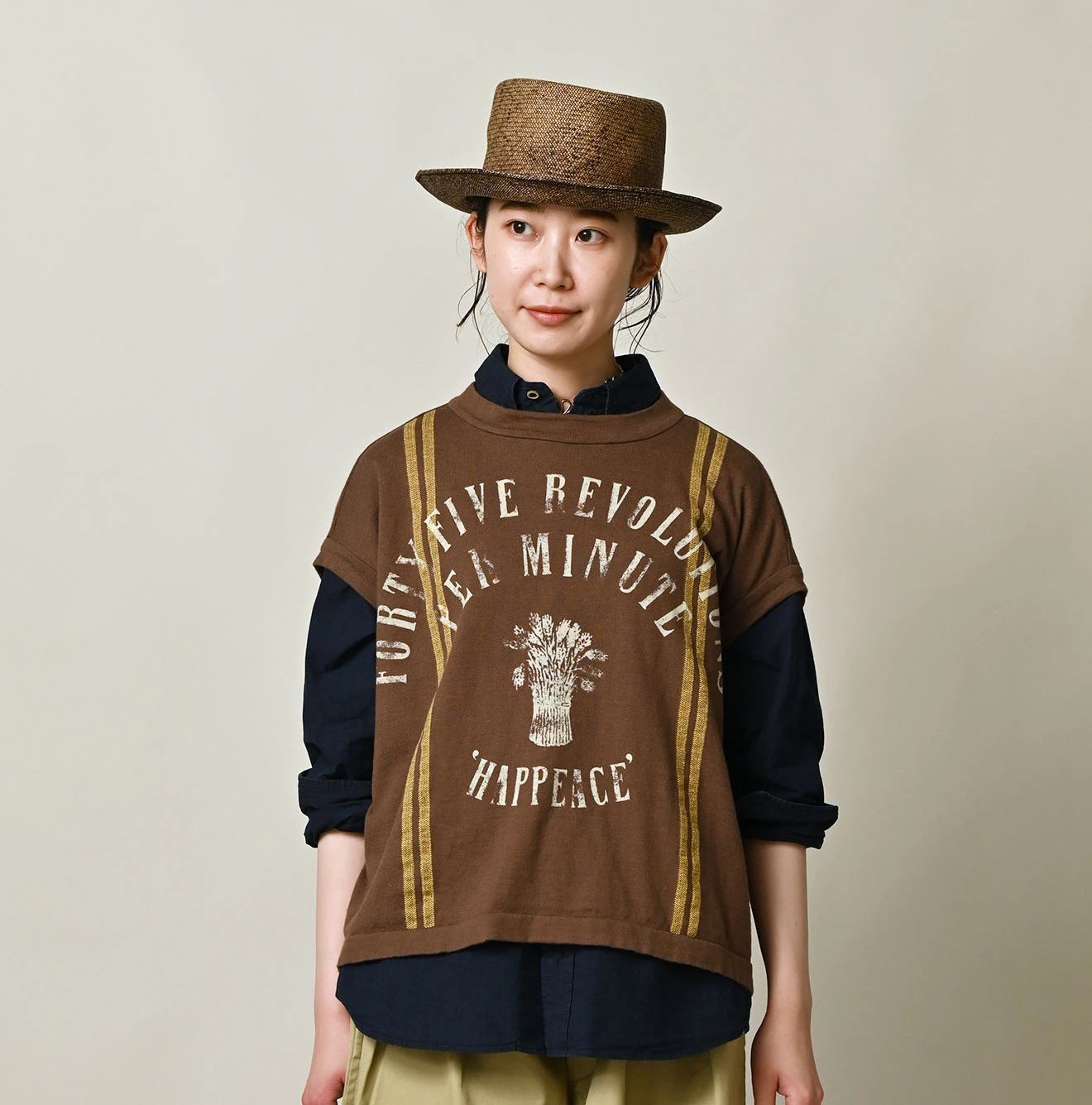 45R(フォーティファイブアール) |サックロゴプリントニットソーのMキャミ