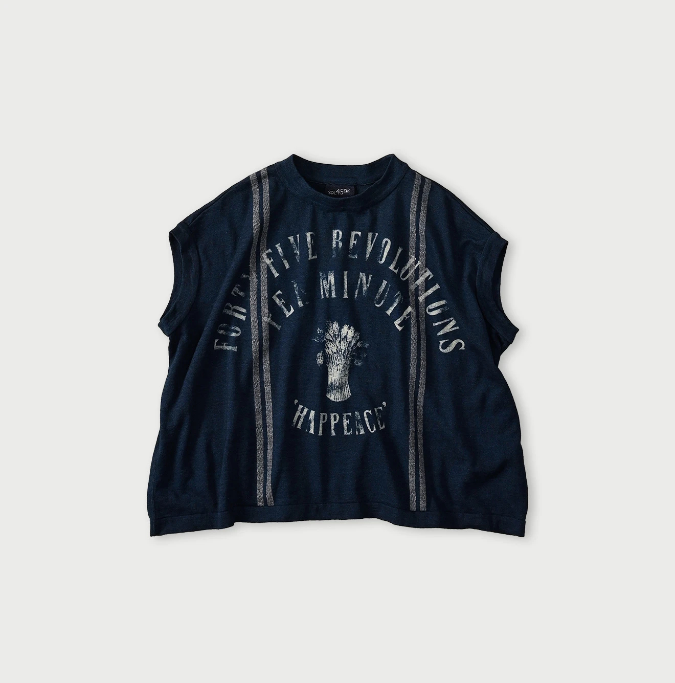 45R(フォーティファイブアール) |サックロゴプリントニットソーのMキャミ（インディゴ）