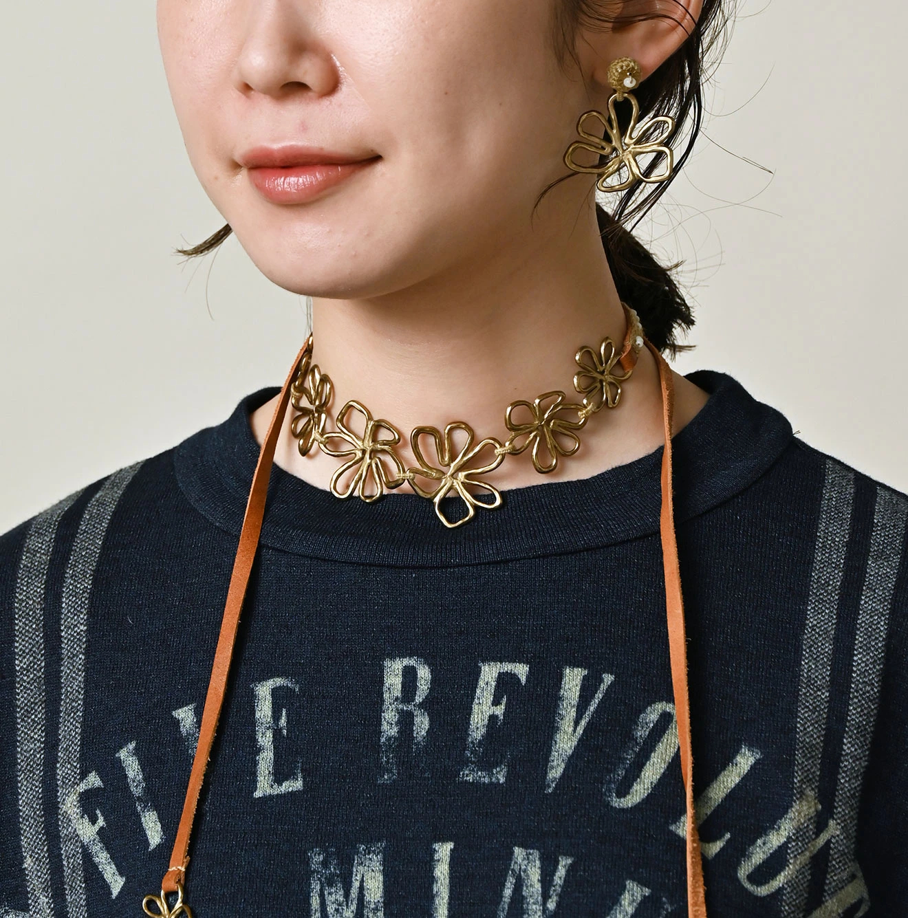 45R(フォーティファイブアール) |サックロゴプリントニットソーのMキャミ（インディゴ）