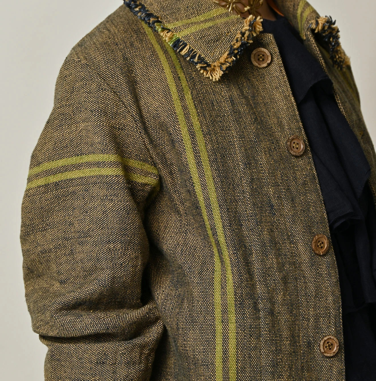 45R(フォーティファイブアール) |インドリネンサックのプティカバーオール（藍）