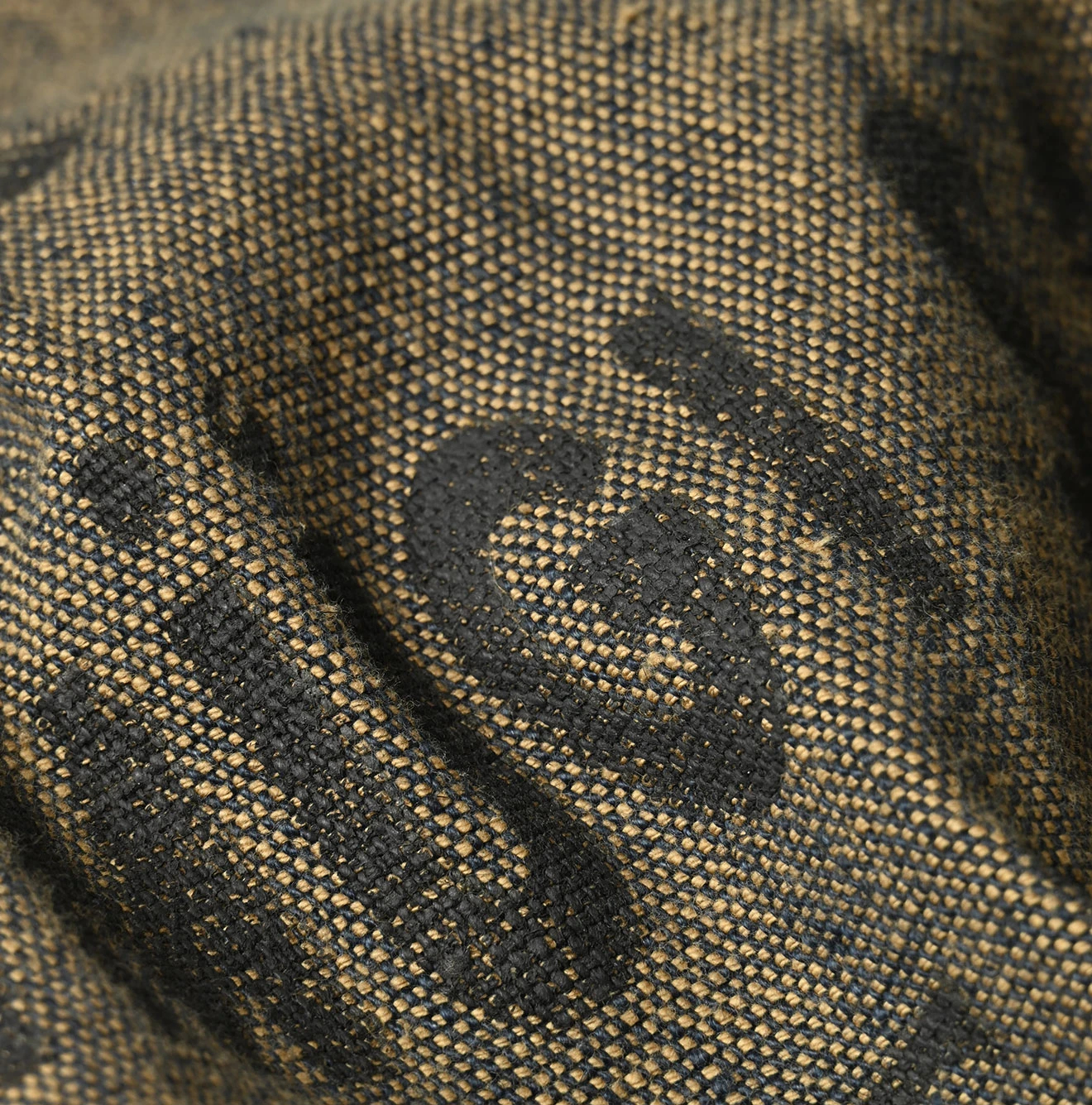 45R(フォーティファイブアール) |インドリネンサックのフリンジノースリーブトップ（藍）