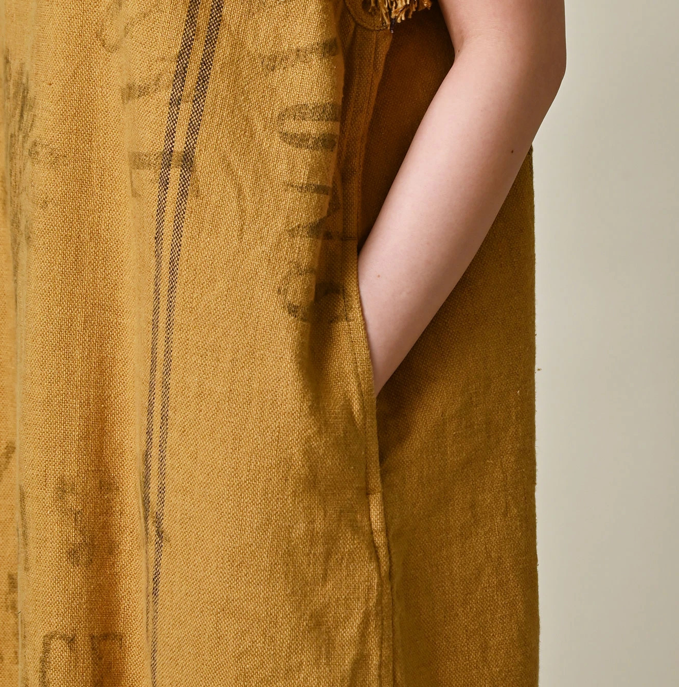 45R(フォーティファイブアール) |インドリネンサックのフリンジドレス