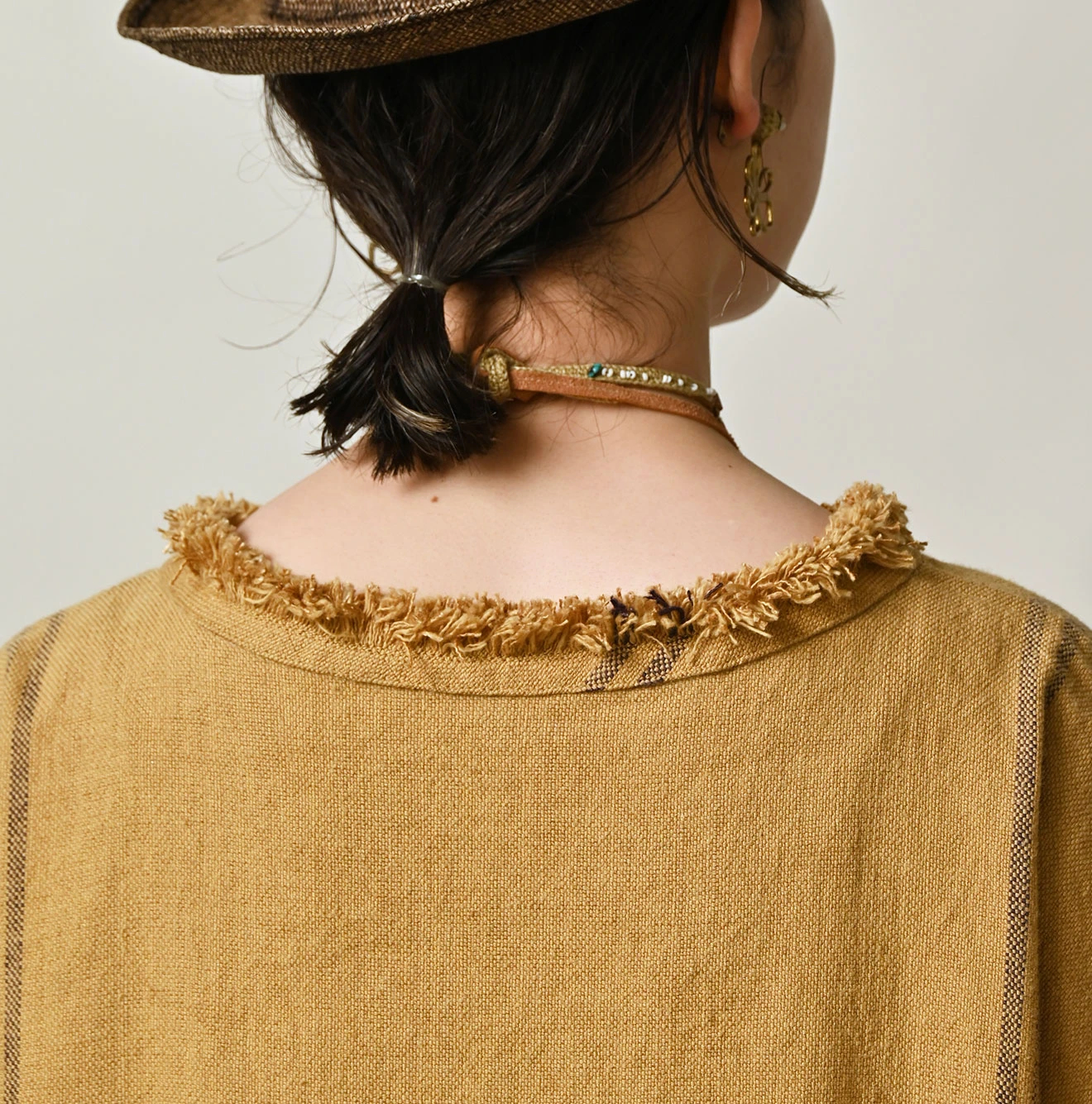 45R(フォーティファイブアール) |インドリネンサックのフリンジドレス