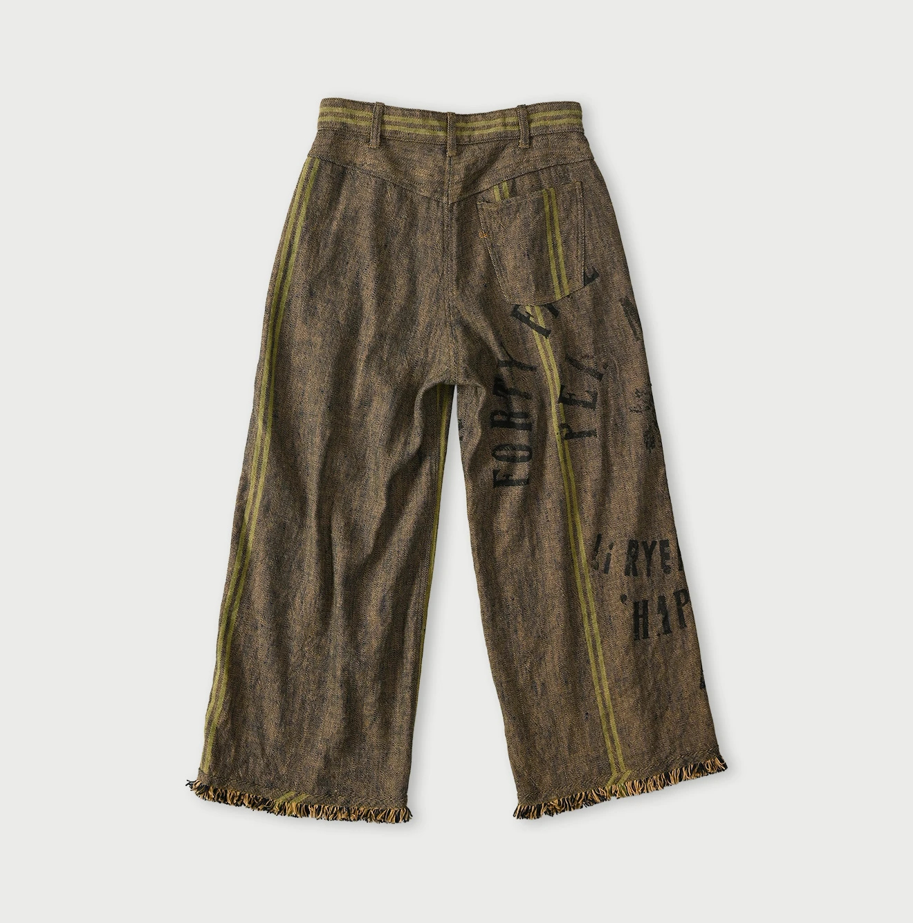 45R(フォーティファイブアール) |インドリネンサックのフリンジパンツ（藍）