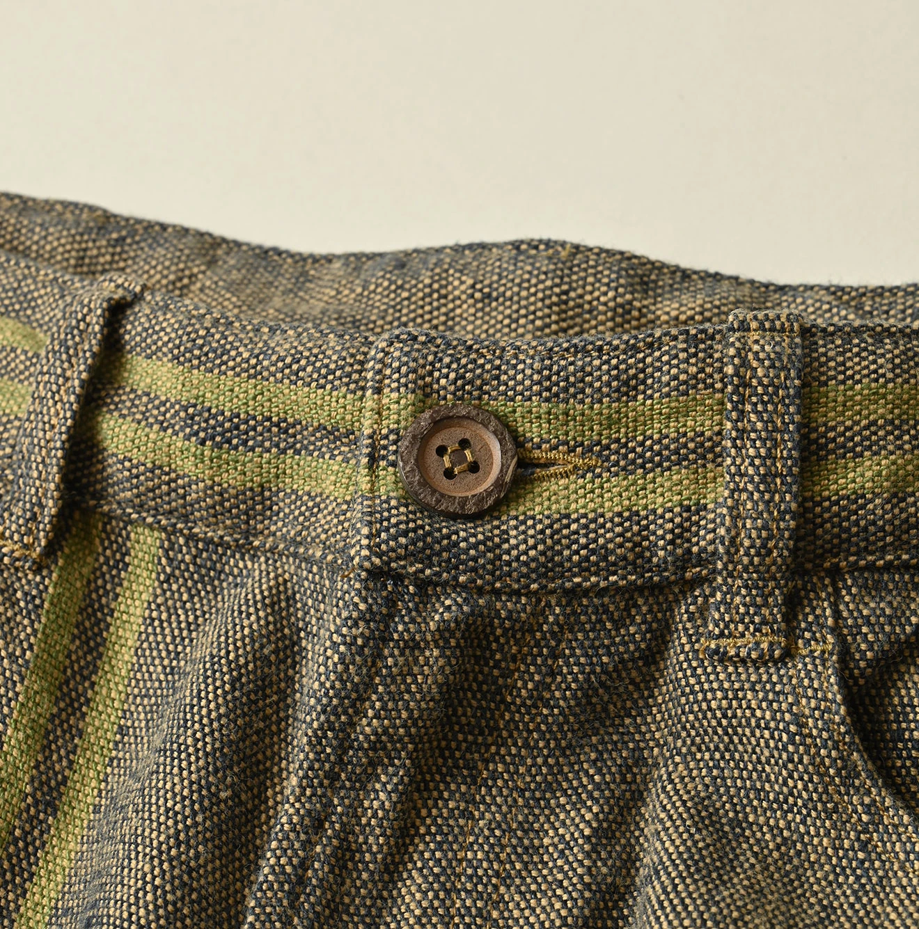 45R(フォーティファイブアール) |インドリネンサックのフリンジパンツ（藍）