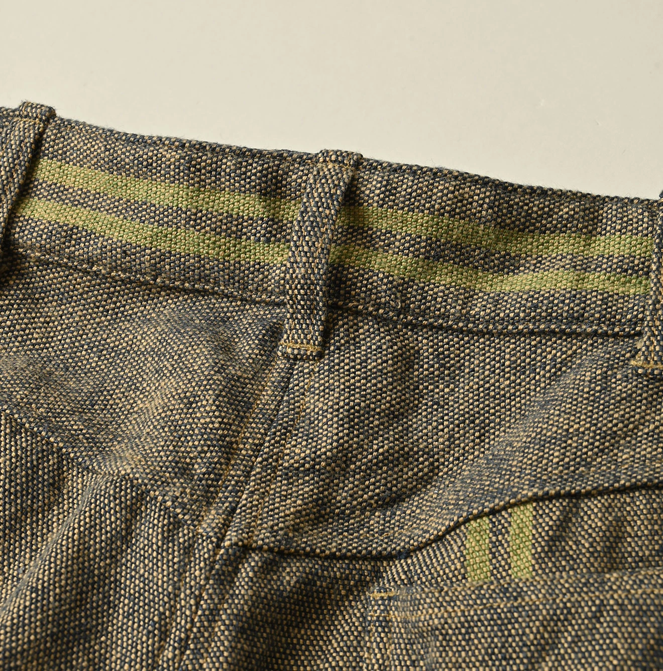 45R(フォーティファイブアール) |インドリネンサックのフリンジパンツ（藍）