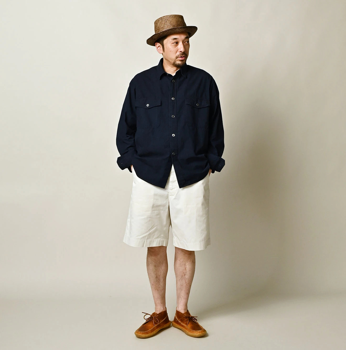 45R(フォーティファイブアール) |バチストの908クルーズシャツ（インディゴ）