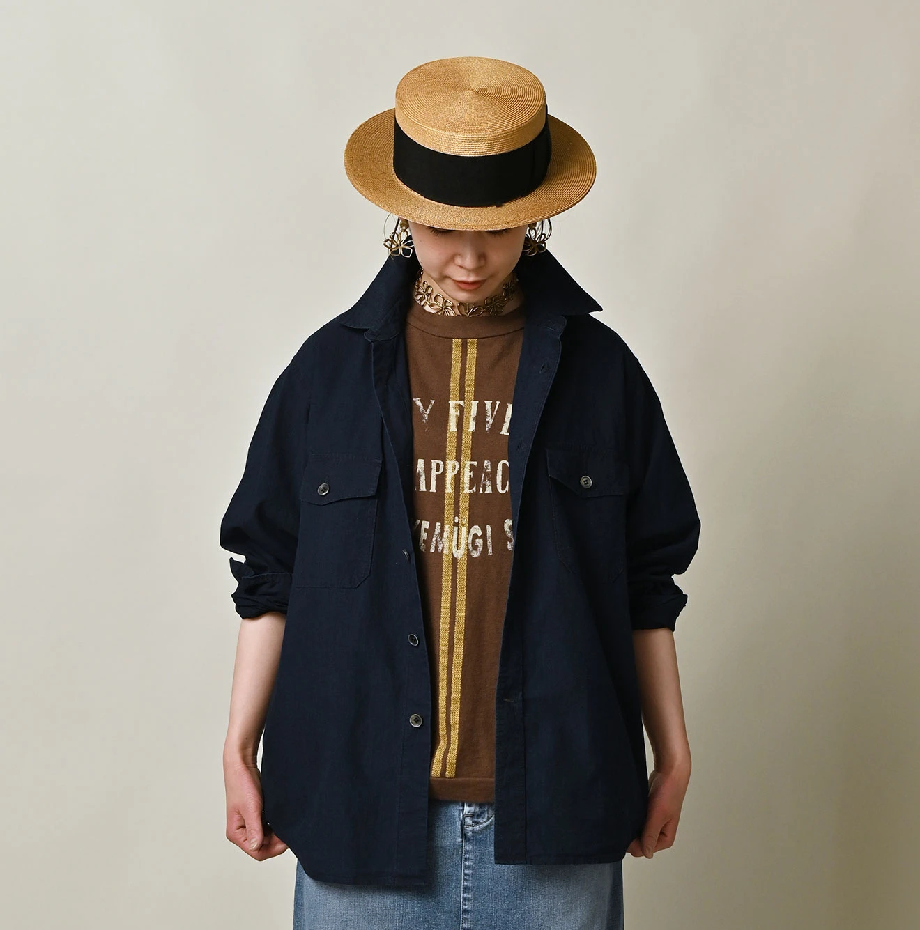 45R(フォーティファイブアール) |バチストの908クルーズシャツ（インディゴ）