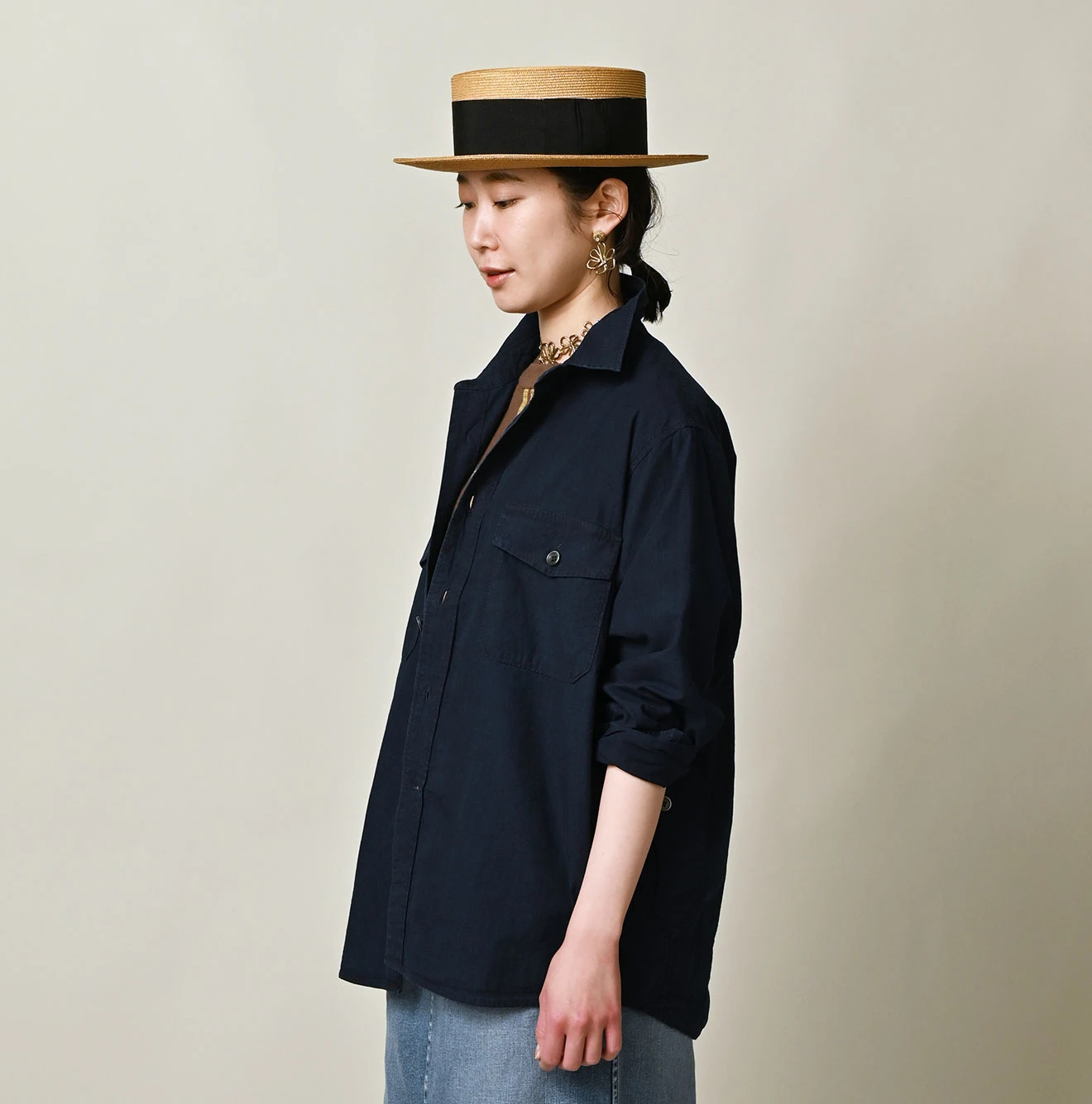 45R(フォーティファイブアール) |バチストの908クルーズシャツ（インディゴ）