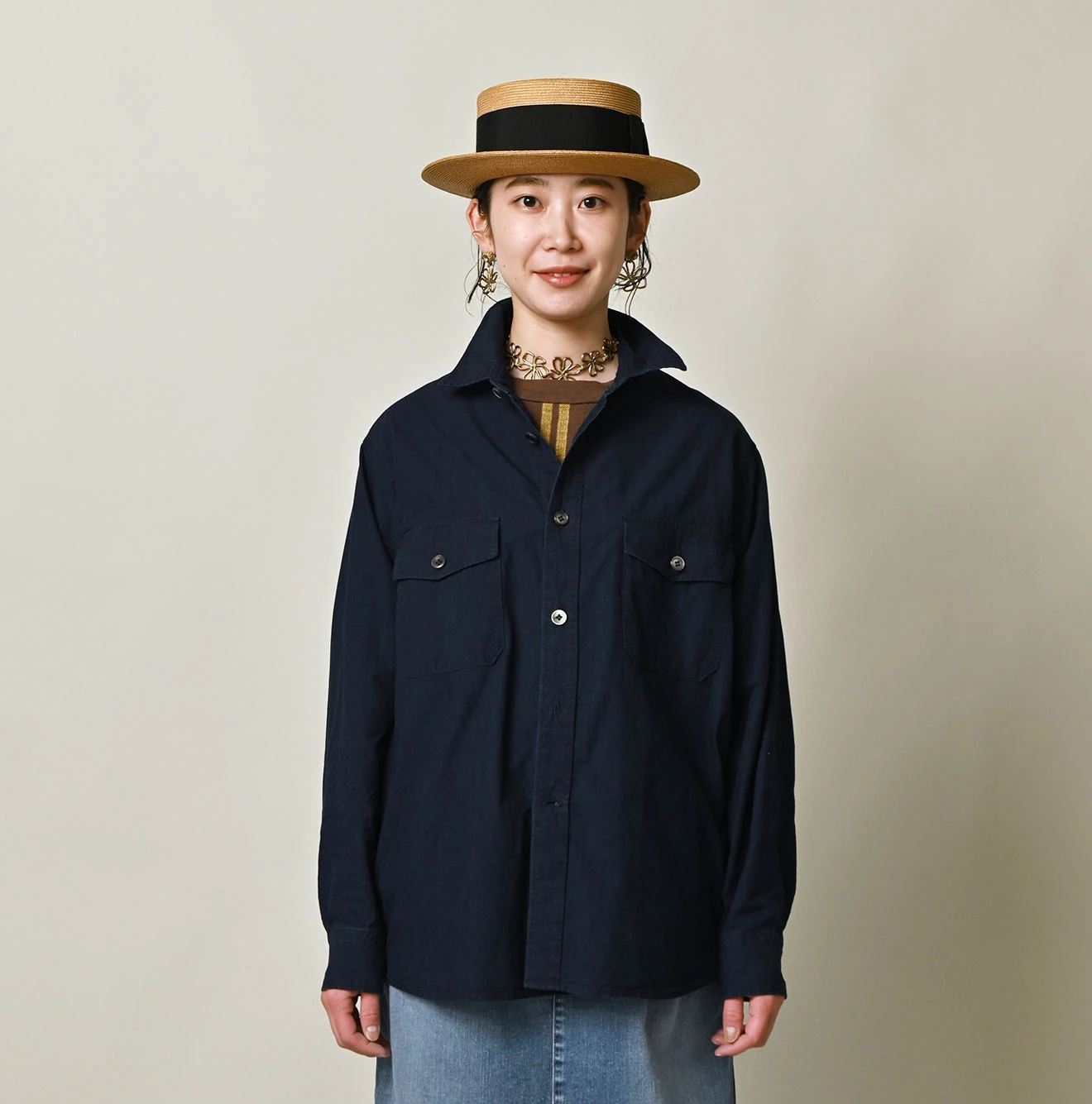 45R(フォーティファイブアール) |バチストの908クルーズシャツ（インディゴ）