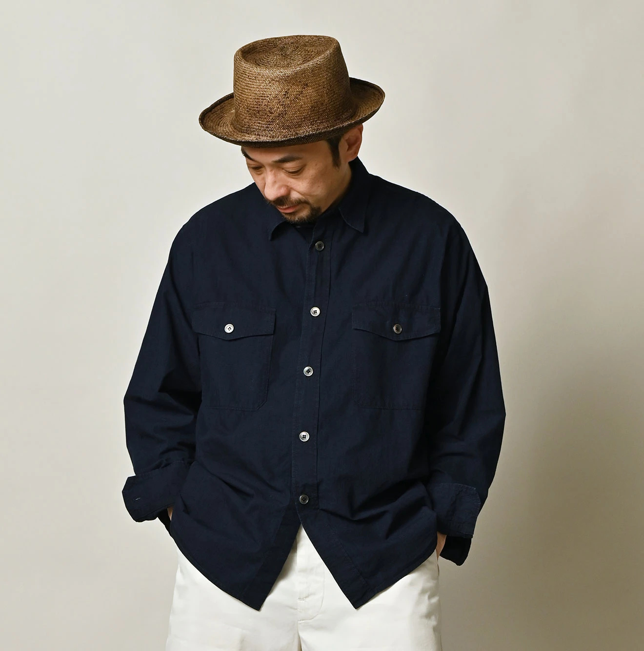 45R(フォーティファイブアール) |バチストの908クルーズシャツ（インディゴ）