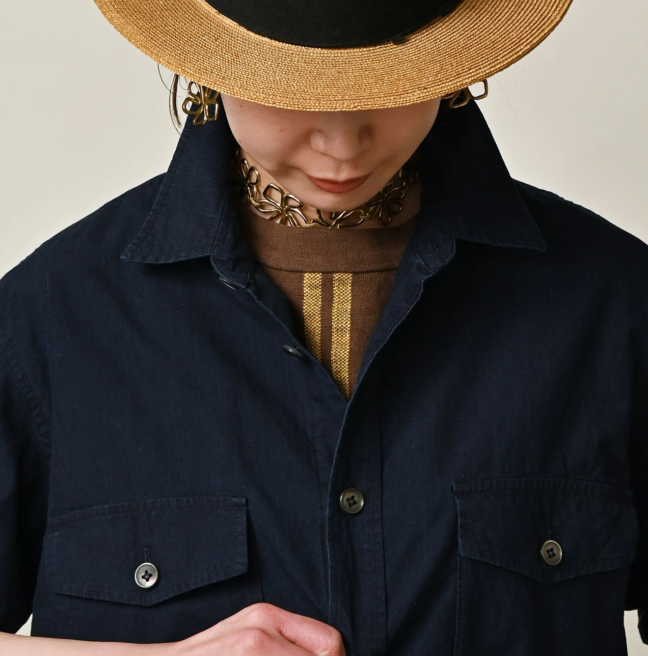 45R(フォーティファイブアール) |バチストの908クルーズシャツ（インディゴ）