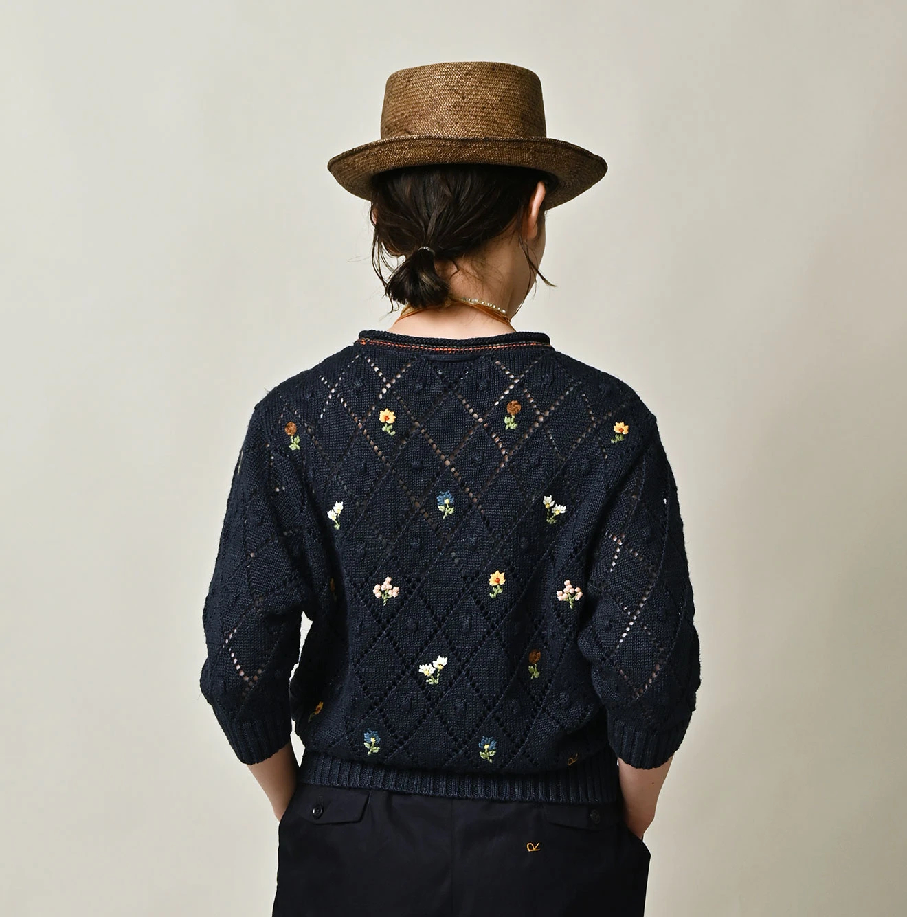 45R(フォーティファイブアール) |リネンヒッピーフラワーのパフセーター