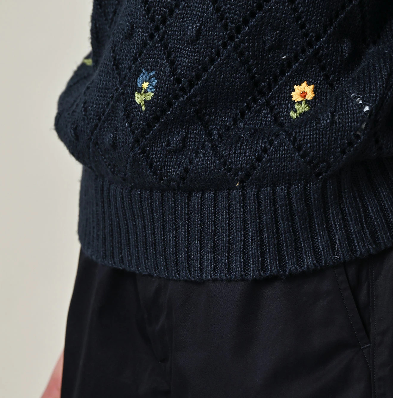 45R(フォーティファイブアール) |リネンヒッピーフラワーのパフセーター