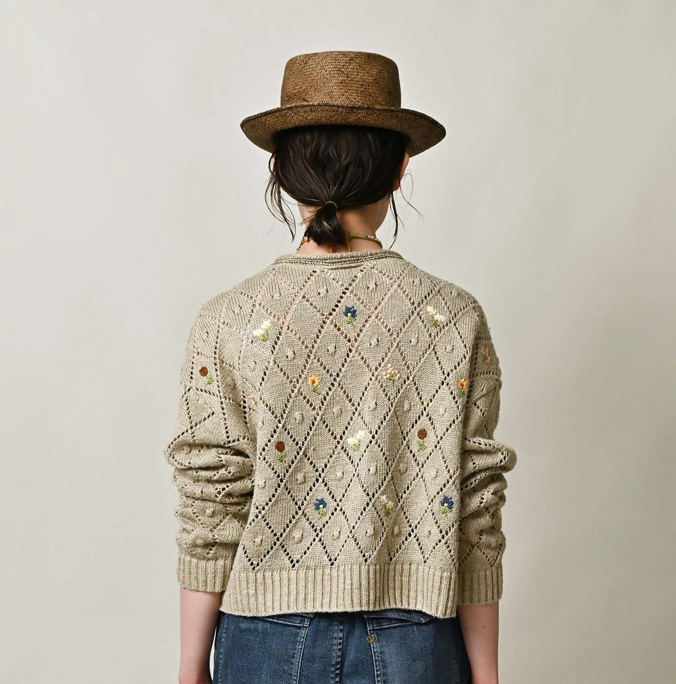 45R(フォーティファイブアール) |リネンヒッピーフラワーのボレロ