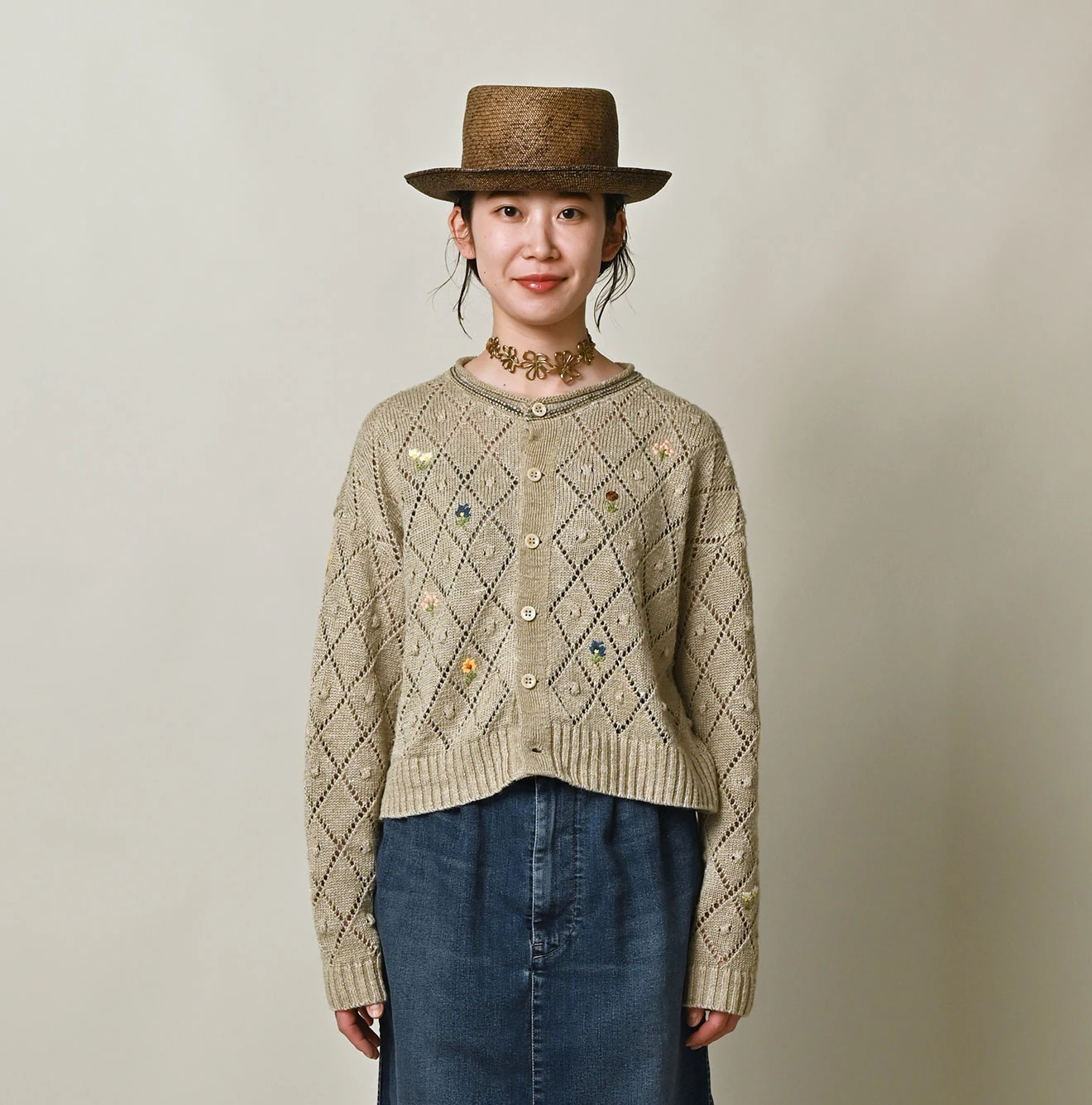 45R(フォーティファイブアール) |リネンヒッピーフラワーのボレロ