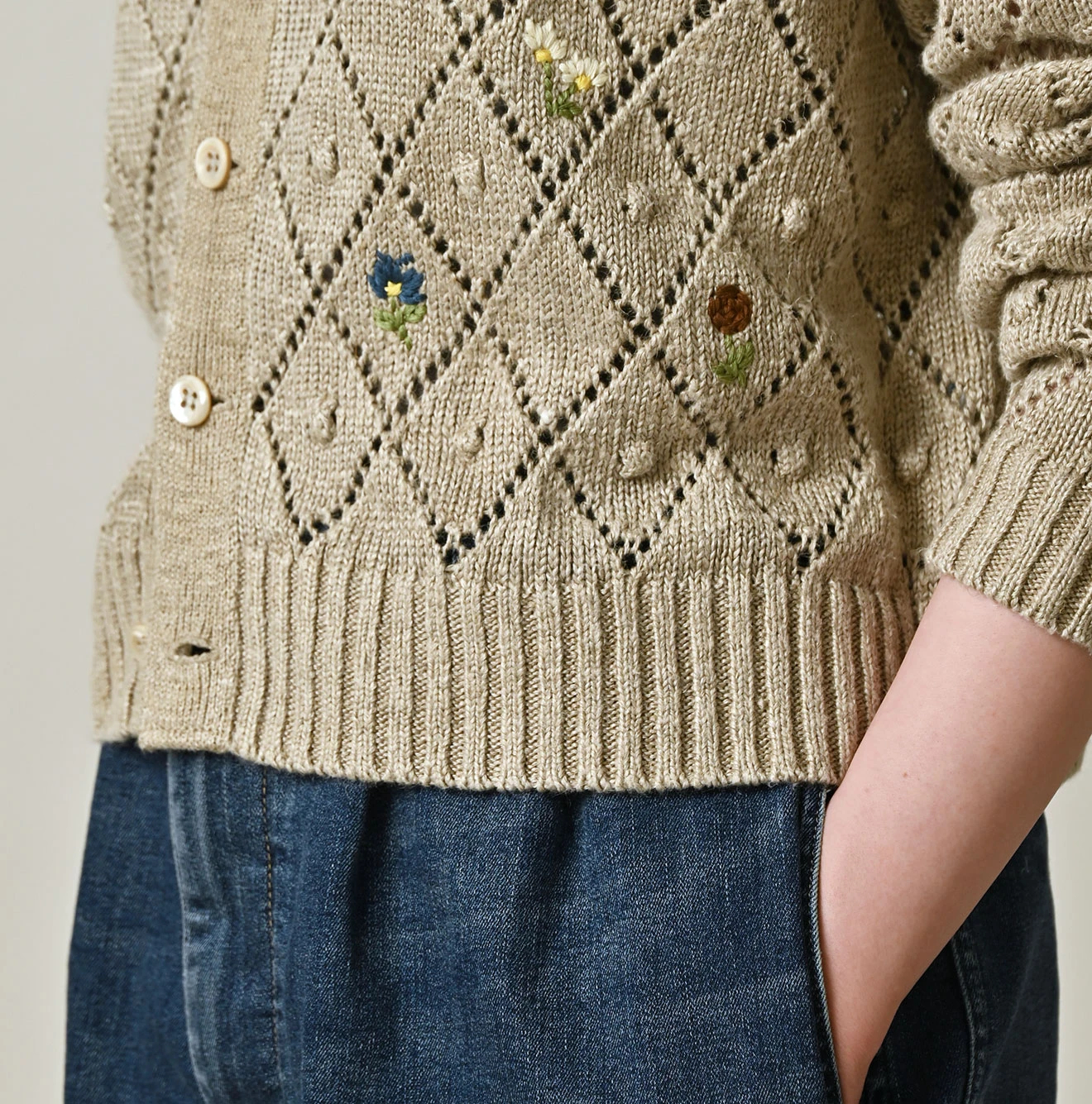 45R(フォーティファイブアール) |リネンヒッピーフラワーのボレロ