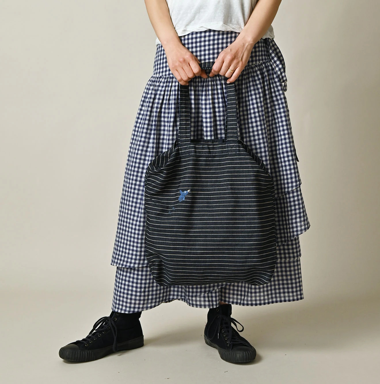 45R(フォーティファイブアール) |ONEONE 宝物の45星トート（インディゴ・中）