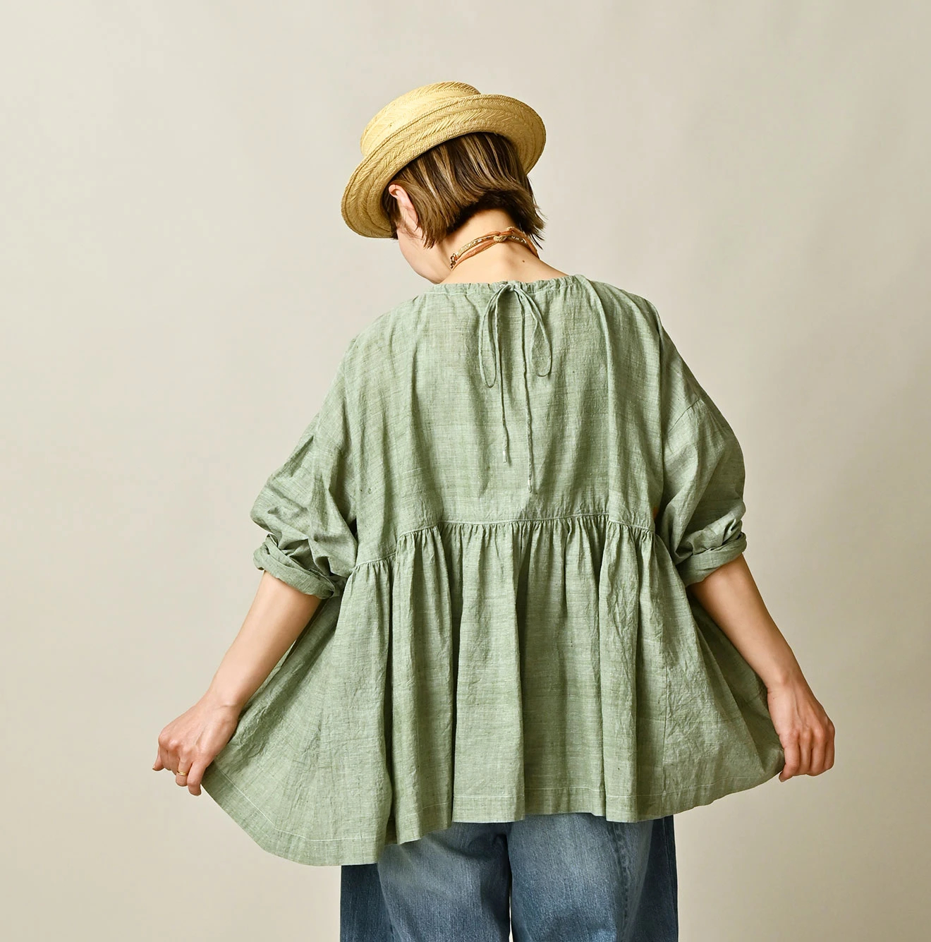 45R(フォーティファイブアール) |ONEONE 宝物のギャザーブラウス