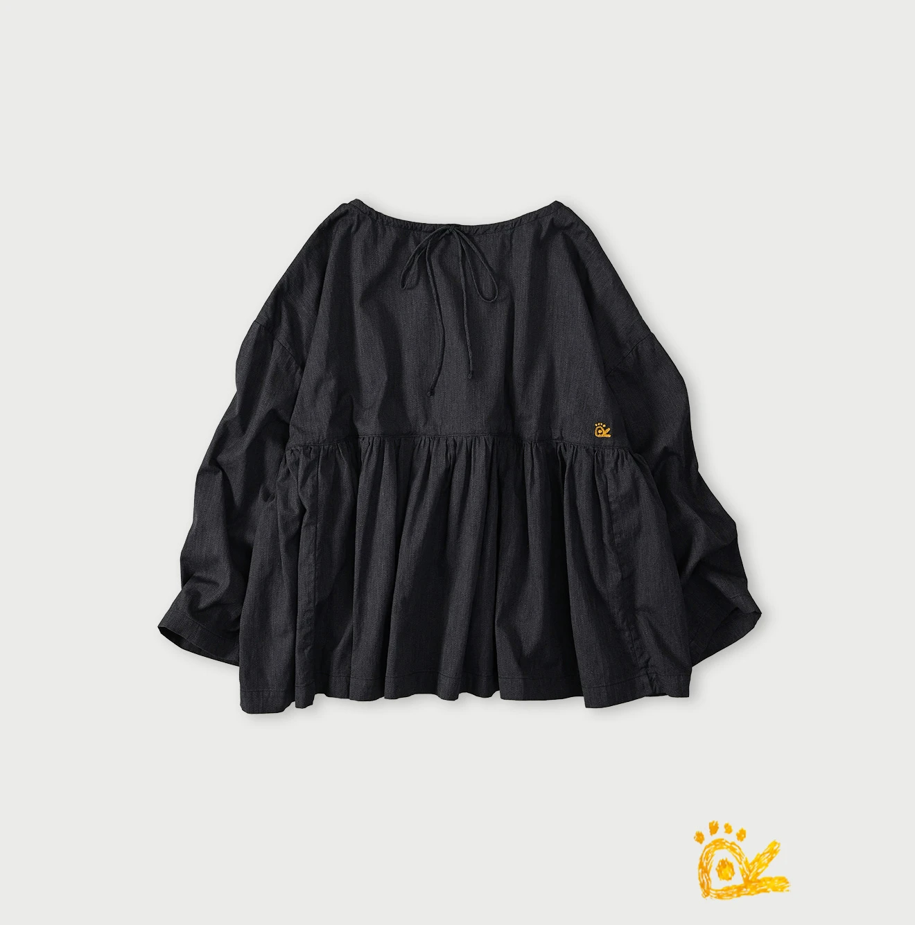 45R(フォーティファイブアール) |ONEONE 宝物のギャザーブラウス（インディゴ）