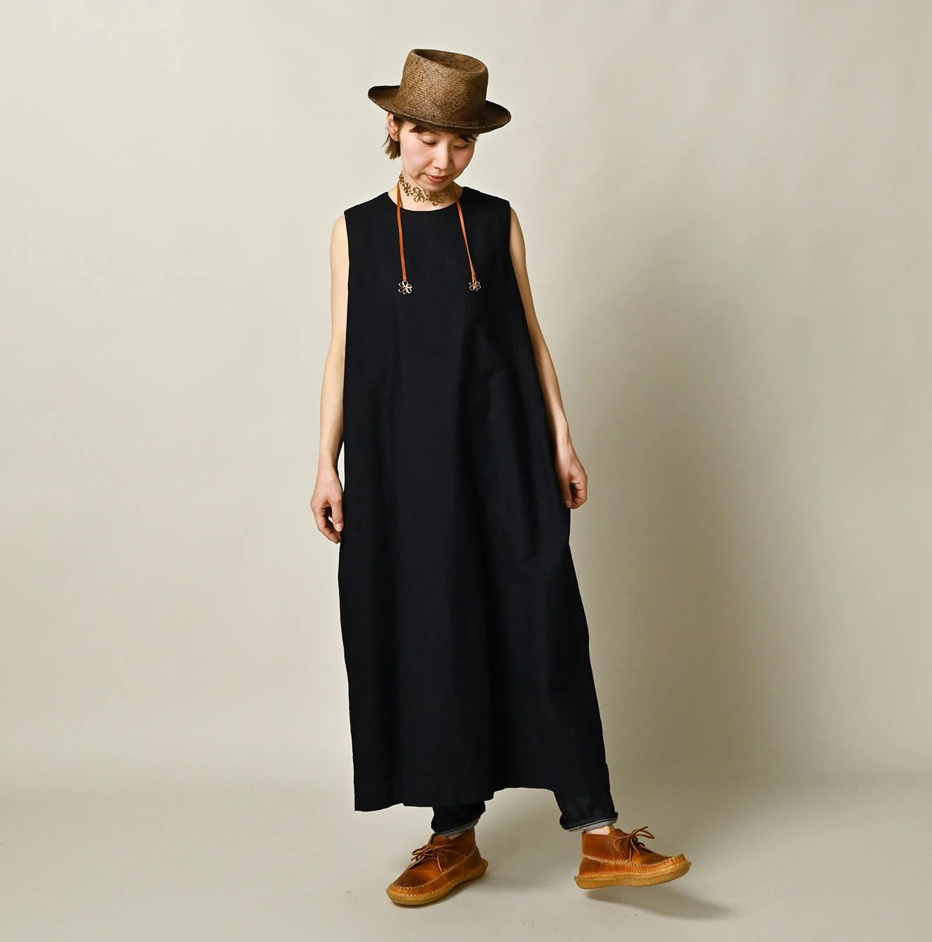 45R(フォーティファイブアール) |ONEONE 宝物のぽよんドレス（インディゴ）