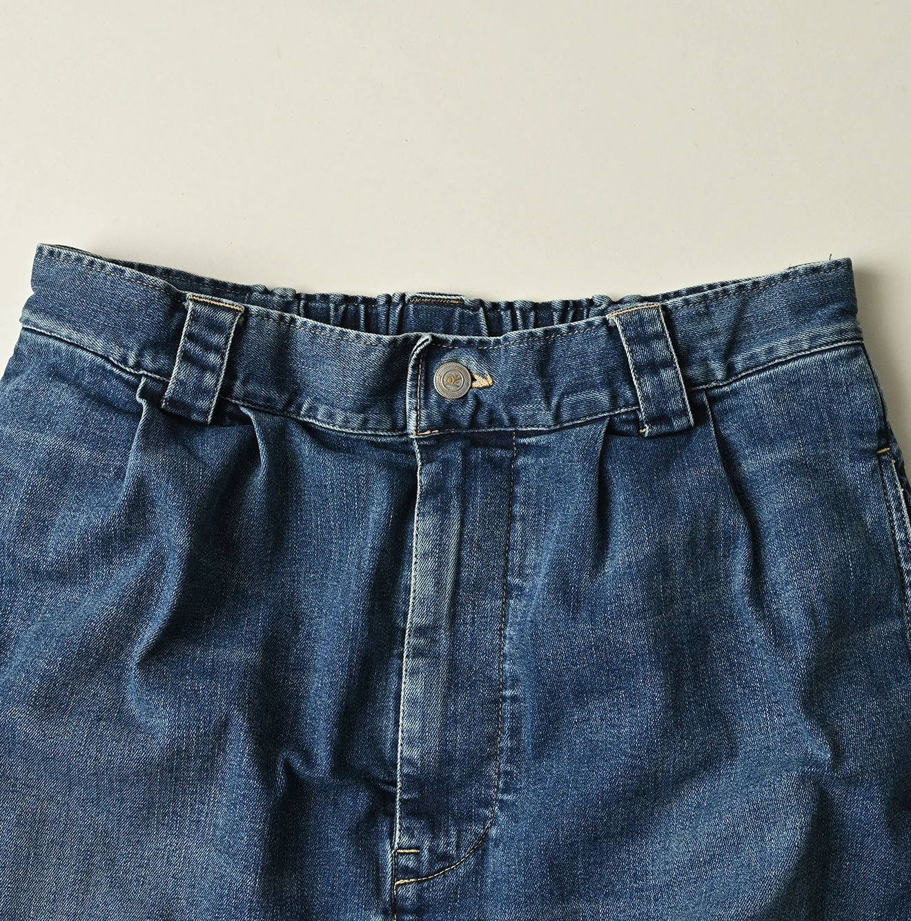 45R(フォーティファイブアール) |麦比古ストレッチデニムのペンシルスカート（重）