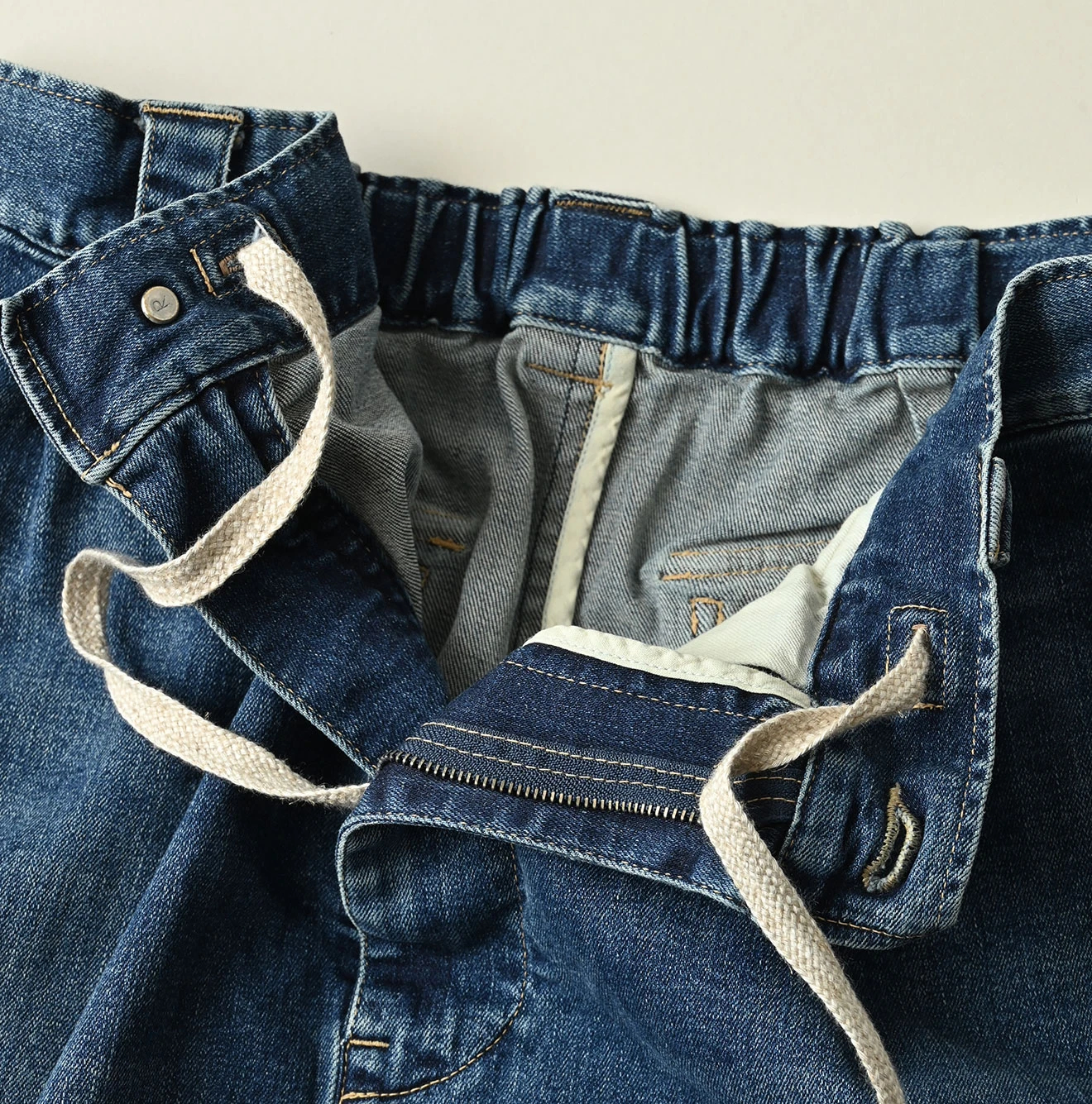 45R(フォーティファイブアール) |麦比古ストレッチデニムのペンシルスカート（重）