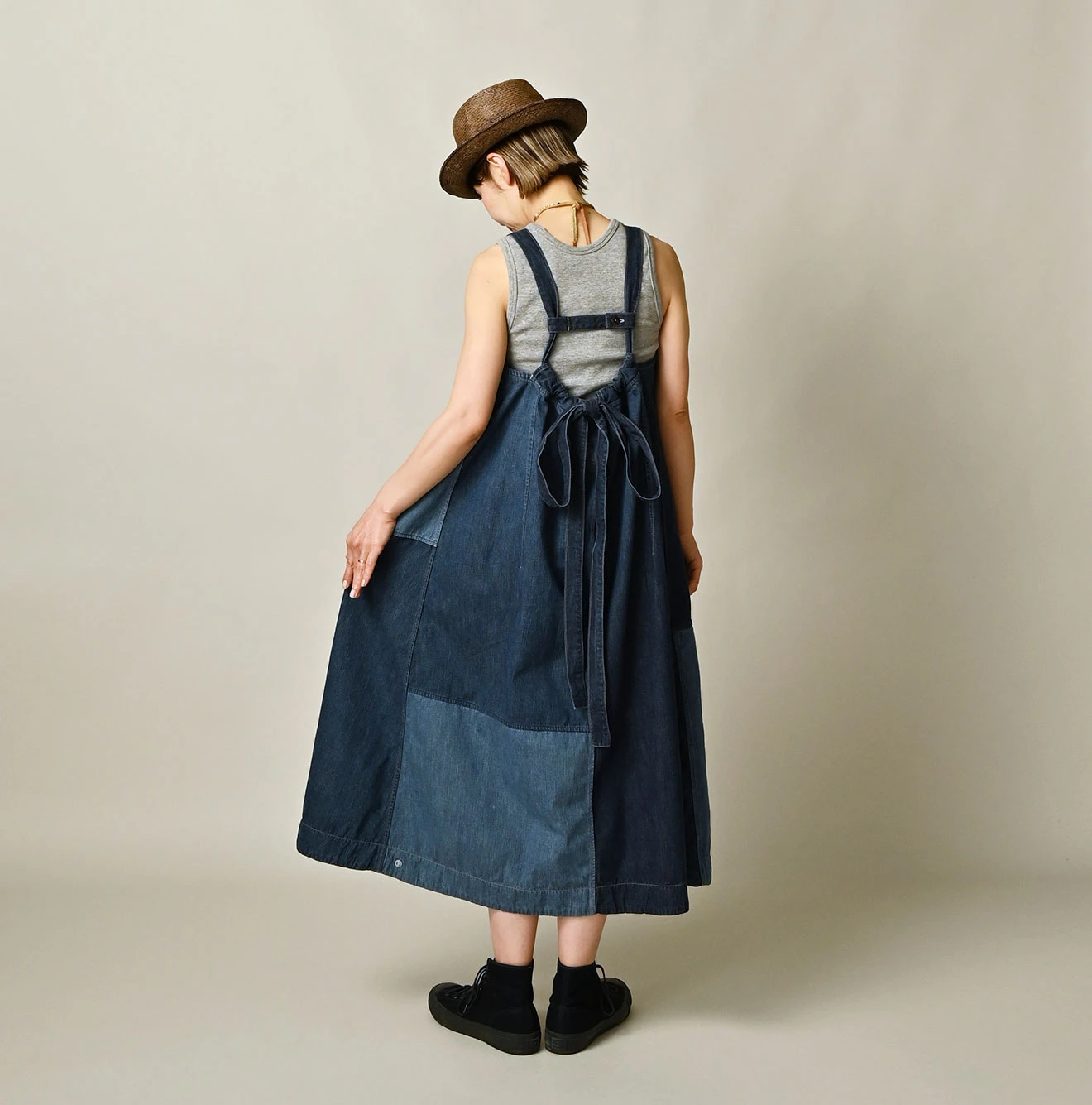 45R(フォーティファイブアール) |ヒッピーパッチワークのタックタックドレス（重）