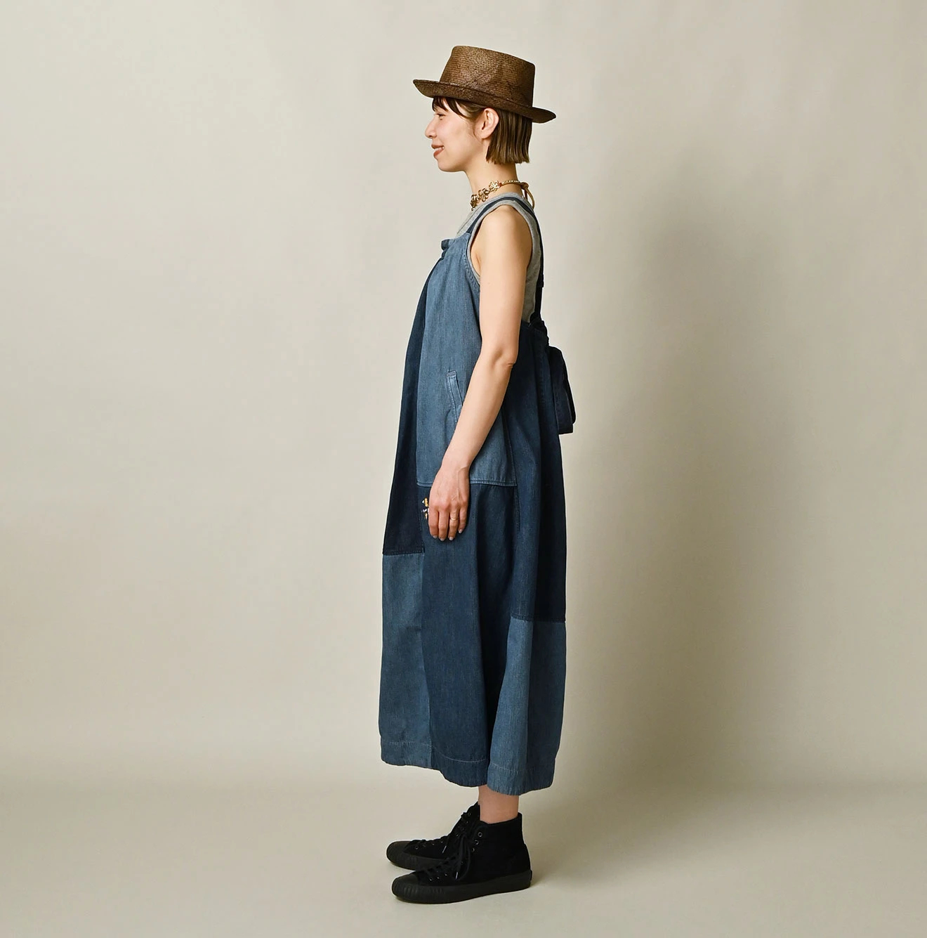 45R(フォーティファイブアール) |ヒッピーパッチワークのタックタックドレス（重）