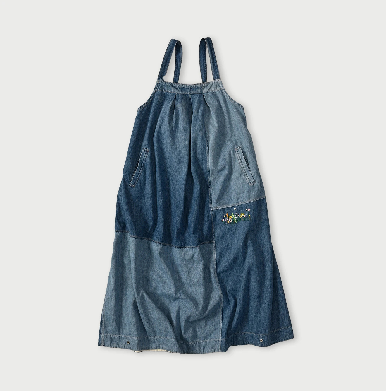 45R(フォーティファイブアール) |ヒッピーパッチワークのタックタックドレス（清）