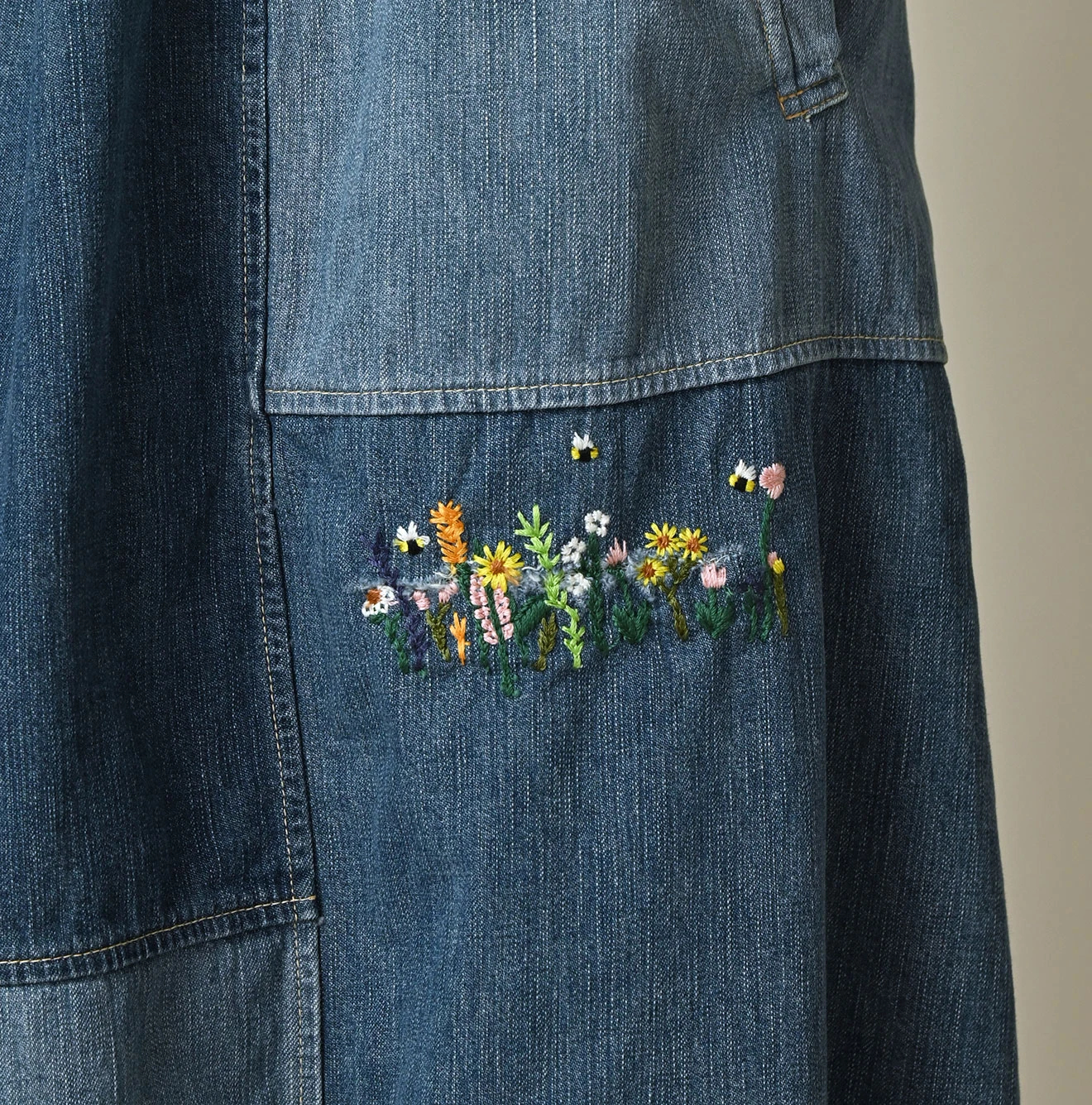 45R(フォーティファイブアール) |ヒッピーパッチワークのタックタックドレス（清）