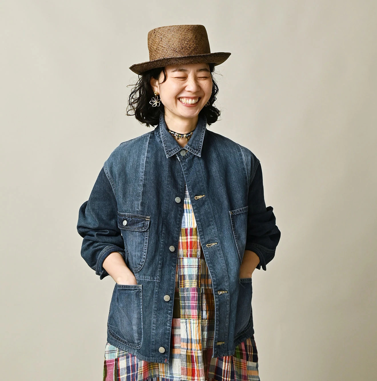 45R(フォーティファイブアール) |ヒッピーパッチワークの908オーシャンカバーオール（重）