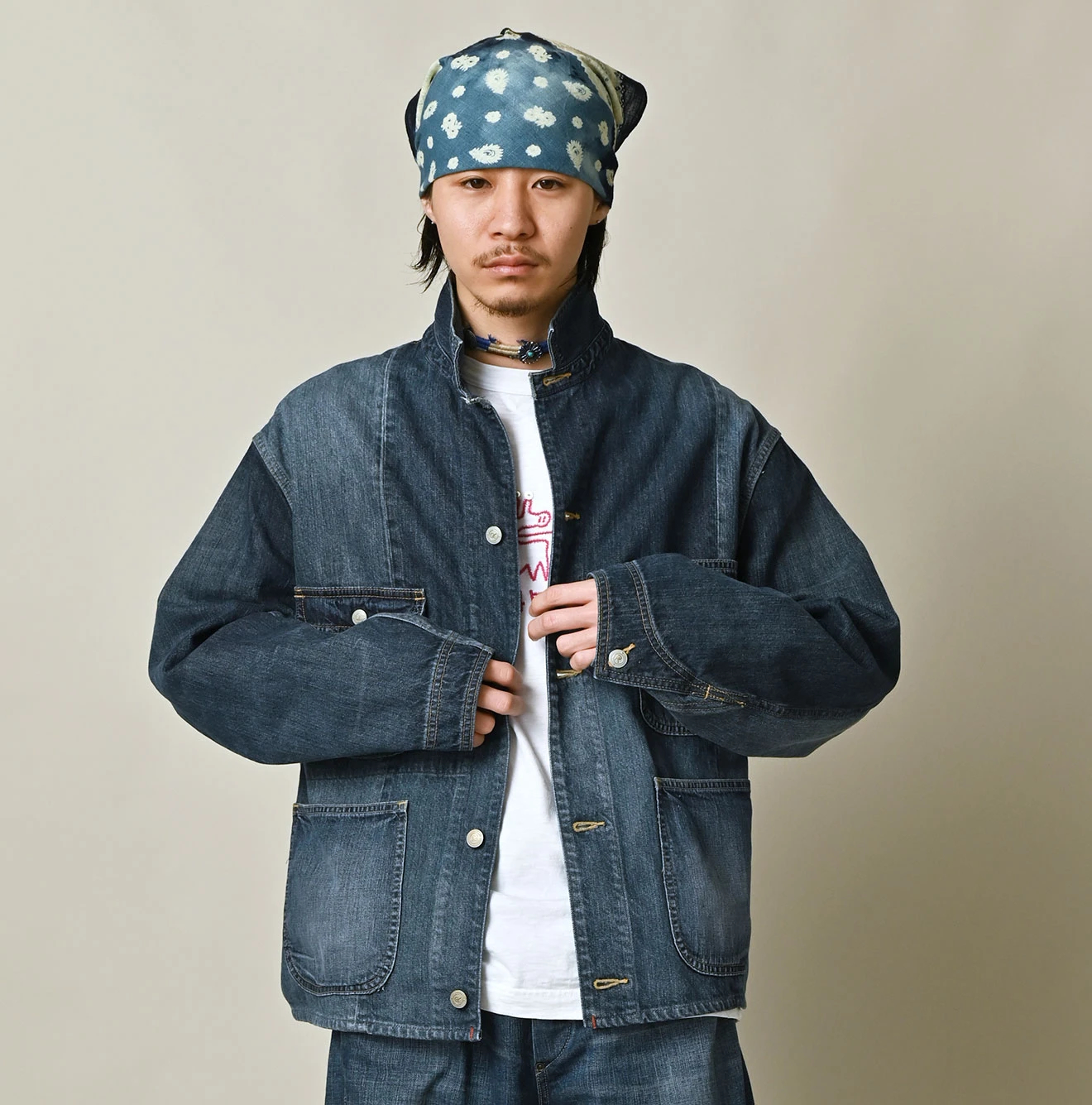 45R(フォーティファイブアール) |ヒッピーパッチワークの908オーシャンカバーオール（重）