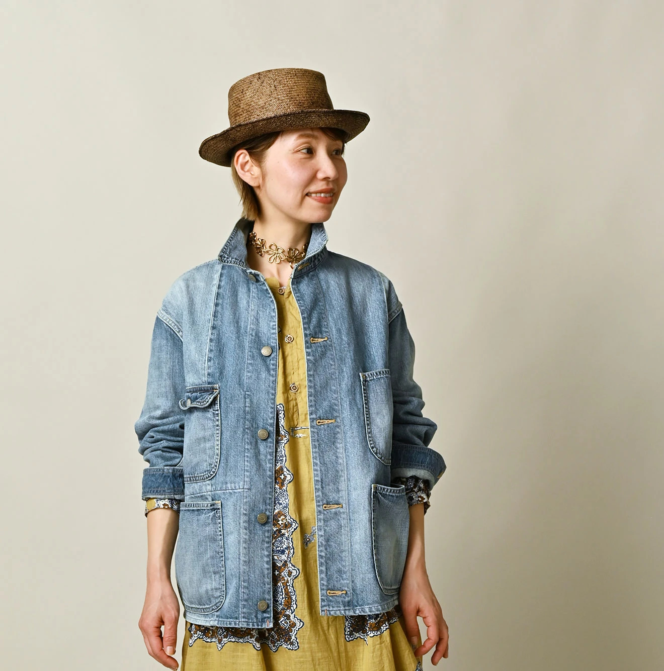 45R(フォーティファイブアール) |ヒッピーパッチワークの908オーシャンカバーオール（清）