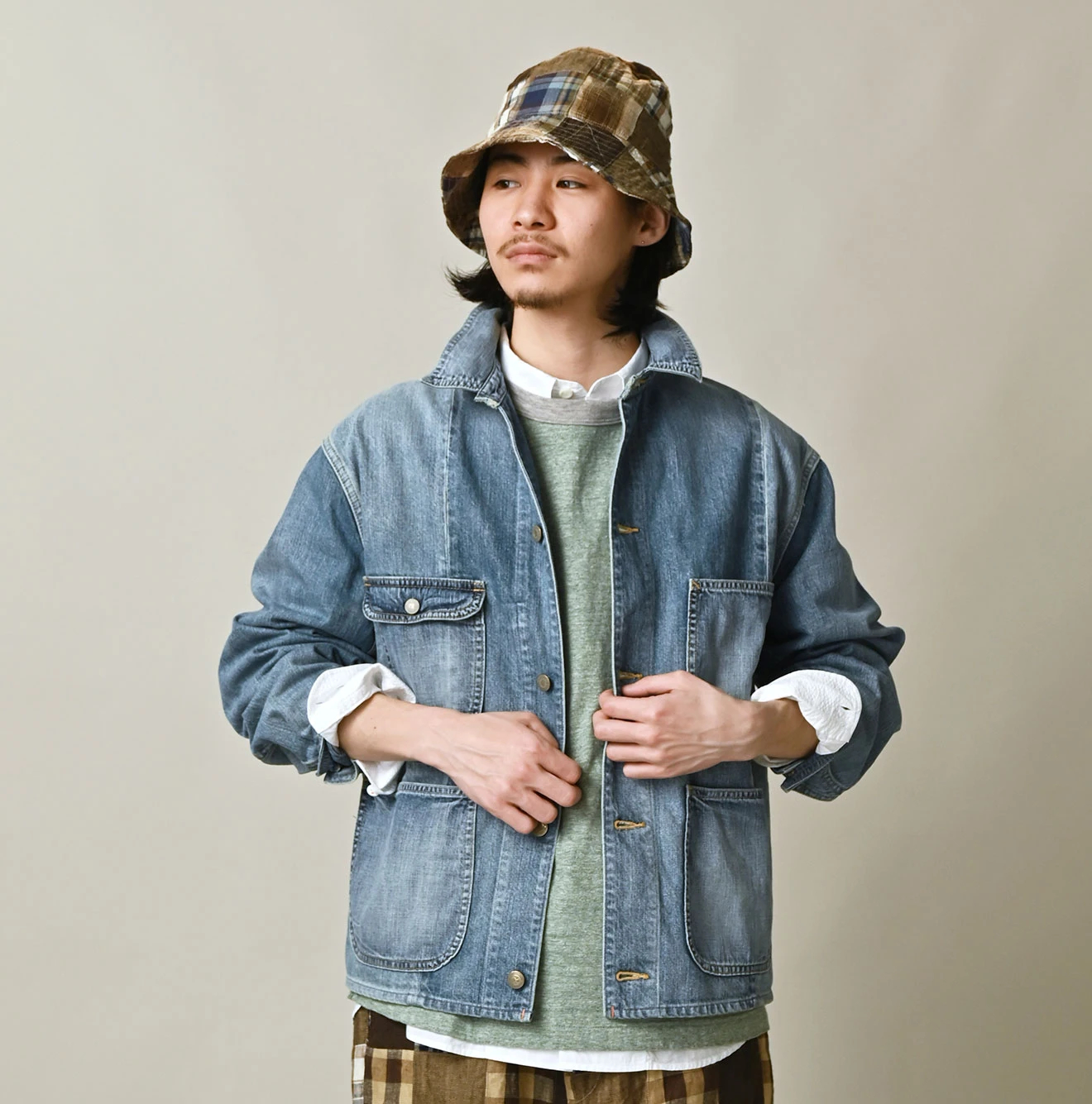 45R(フォーティファイブアール) |ヒッピーパッチワークの908オーシャンカバーオール（清）