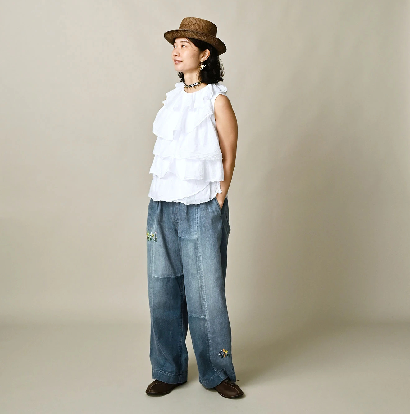 45R(フォーティファイブアール) |ヒッピーパッチワークのシャルロットバギー（清）