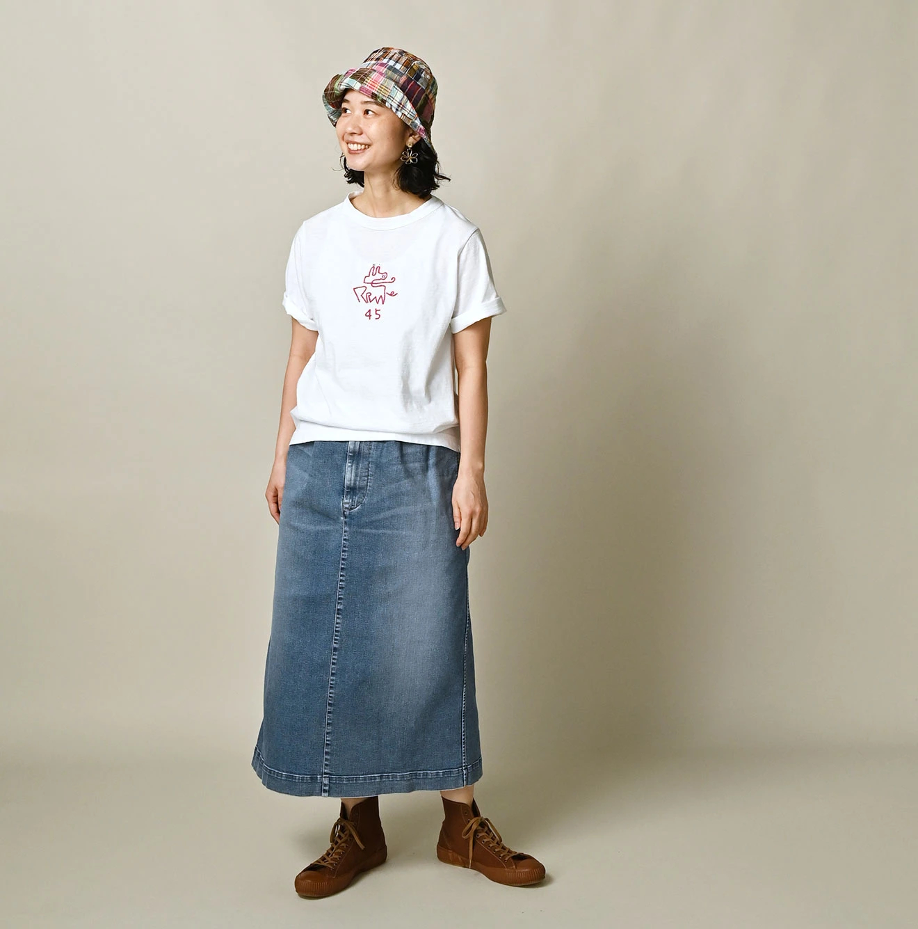 45R(フォーティファイブアール) |ナスッピー刺繍の908Tシャツ