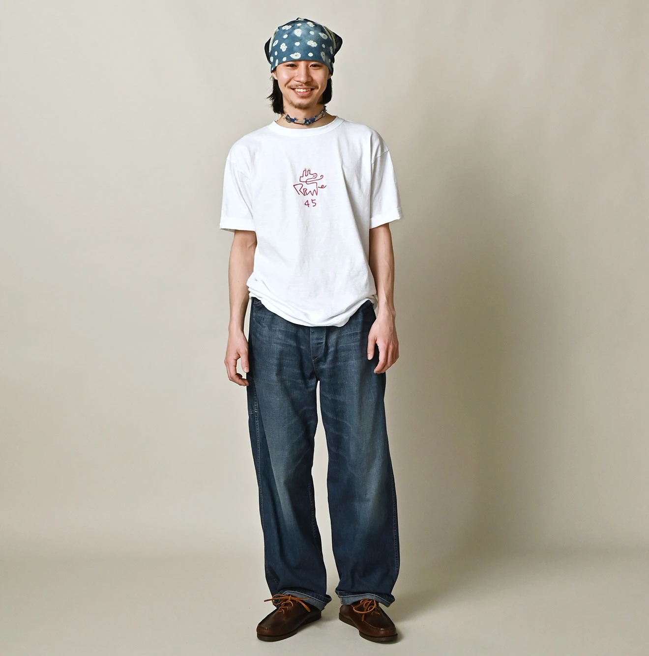 45R(フォーティファイブアール) |ナスッピー刺繍の908Tシャツ