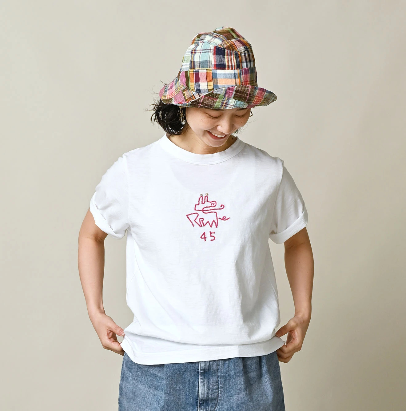 45R(フォーティファイブアール) |ナスッピー刺繍の908Tシャツ