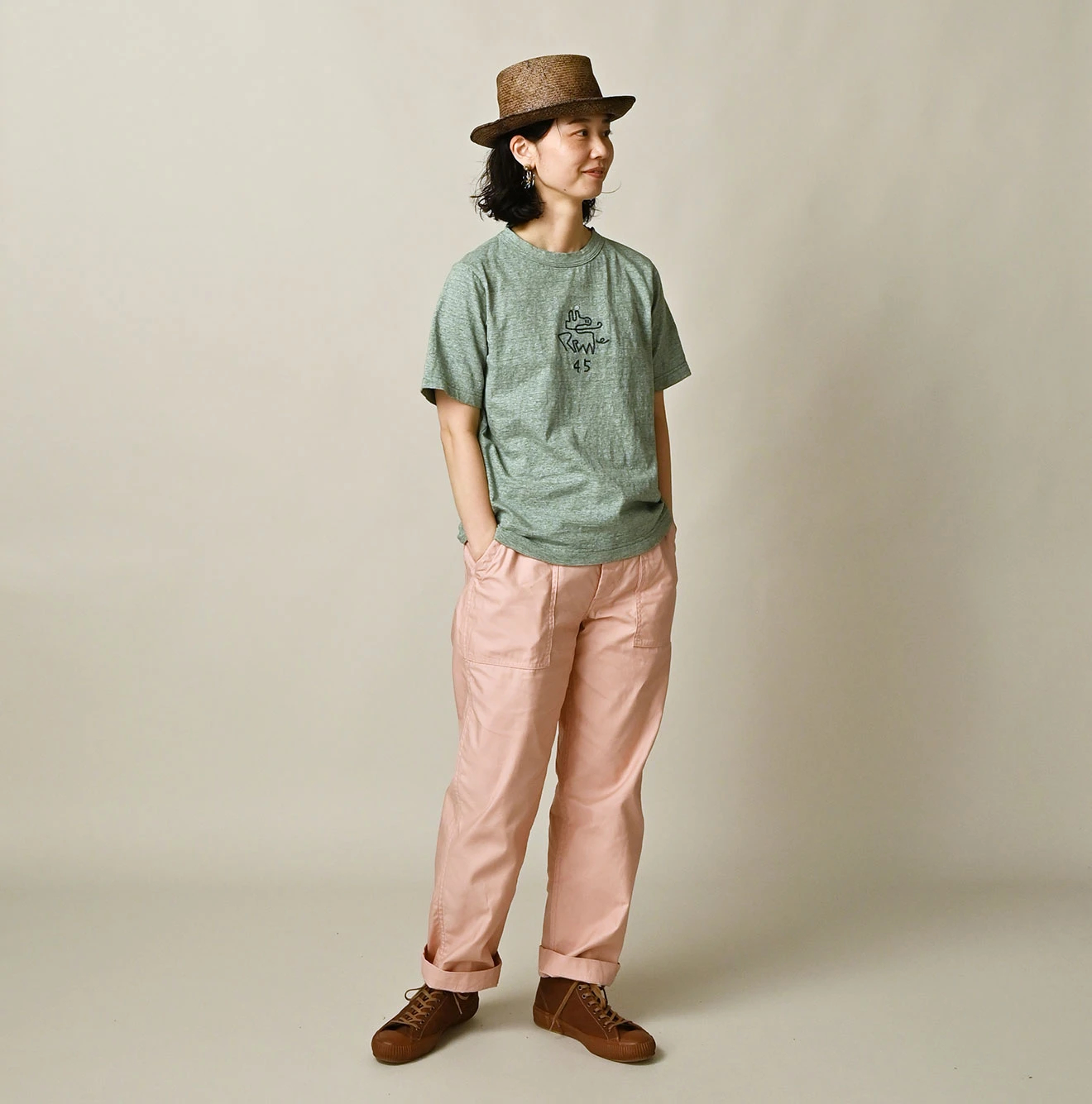 45R(フォーティファイブアール) |ナスッピー刺繍の908Tシャツ（トップ）